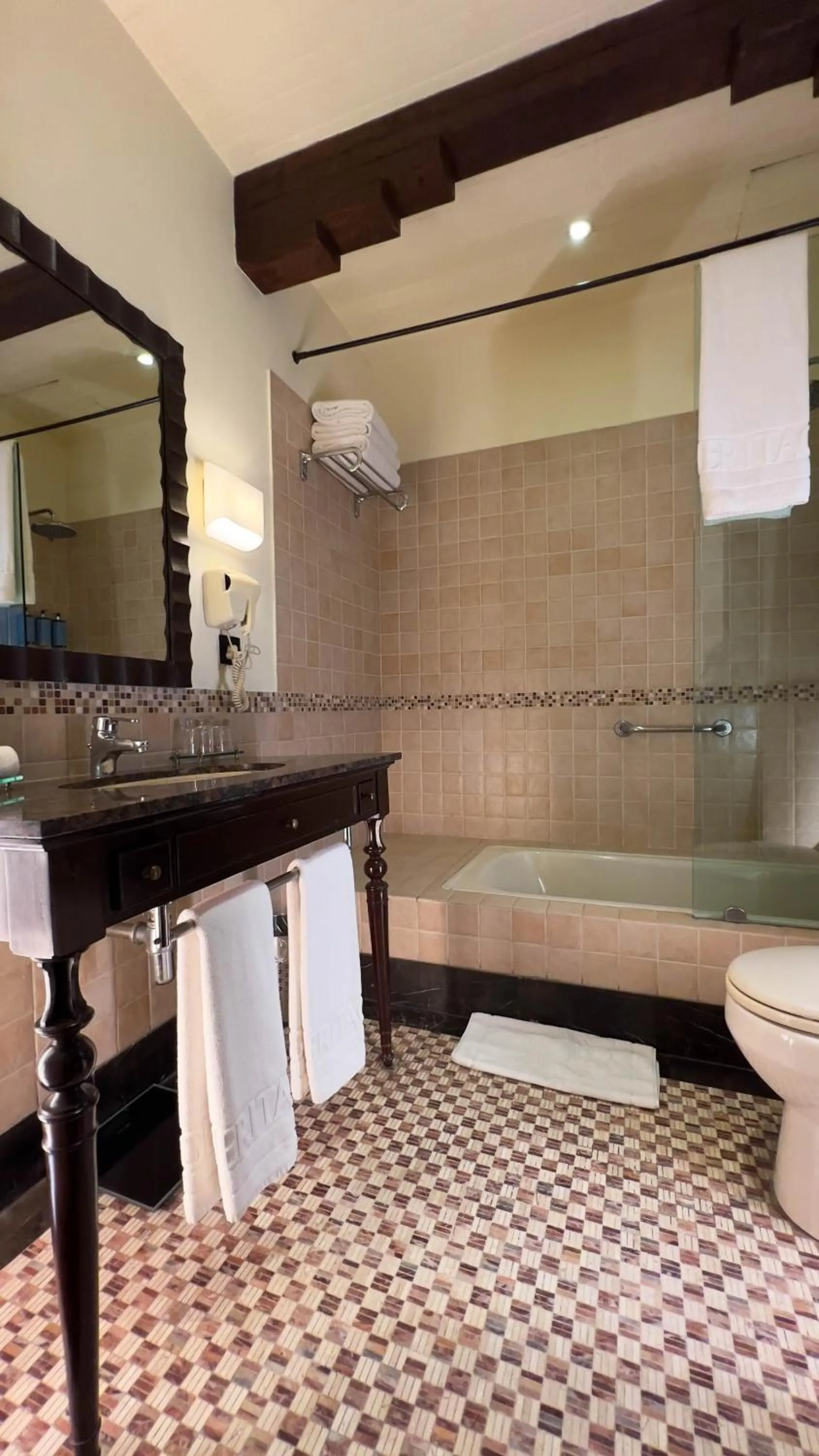 Shower in Heritage Luxury Suites All Suite Hotel