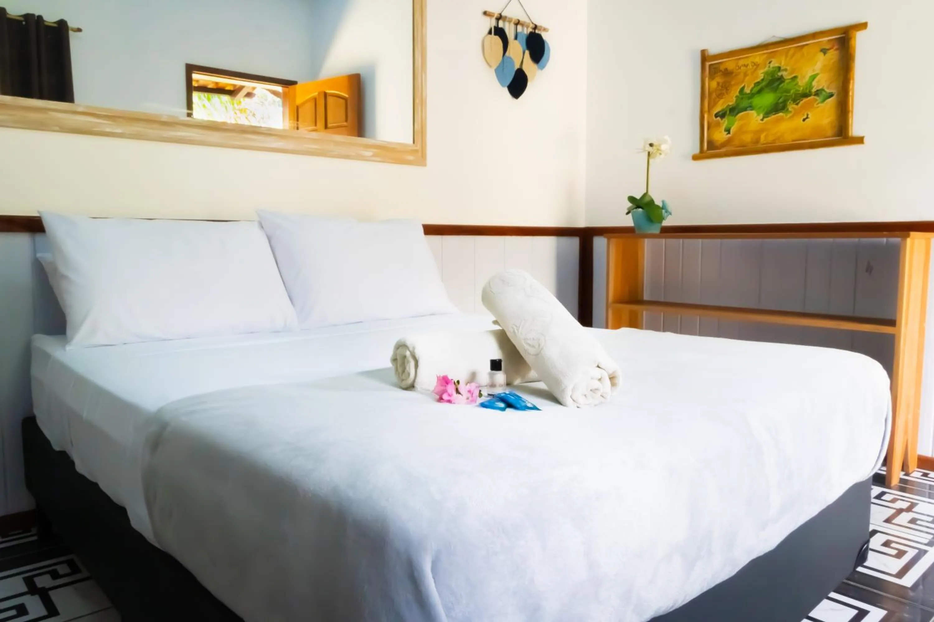 Bed in Raio de Sol pousada & camping