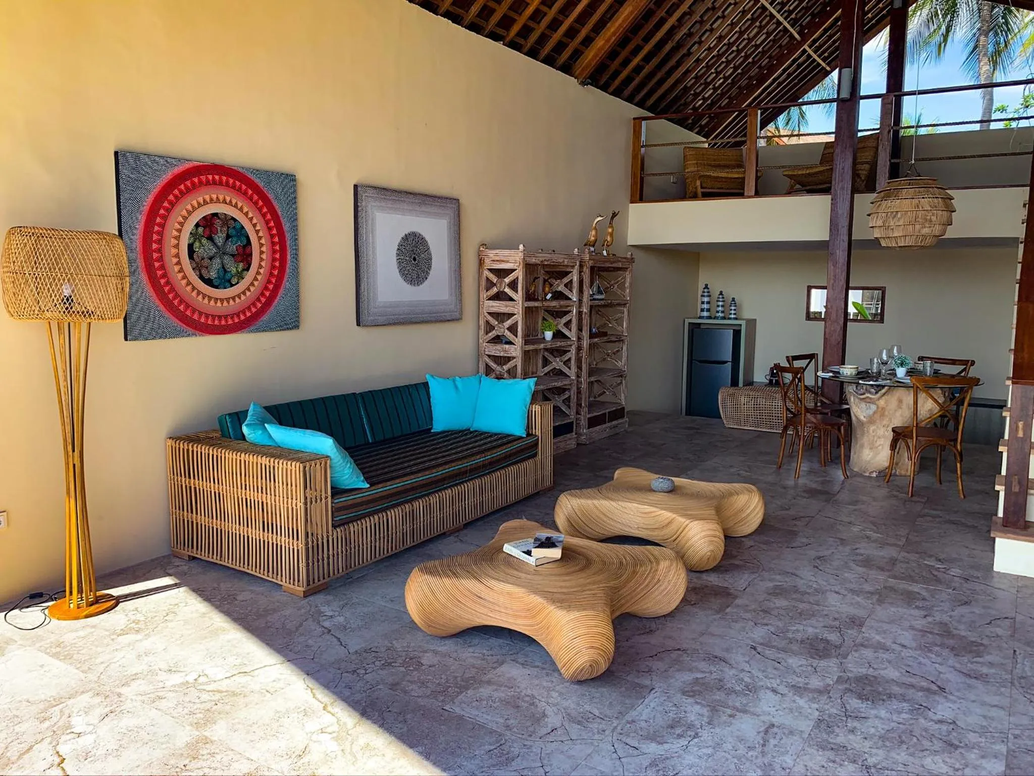 Living room in The Club Villas Lombok