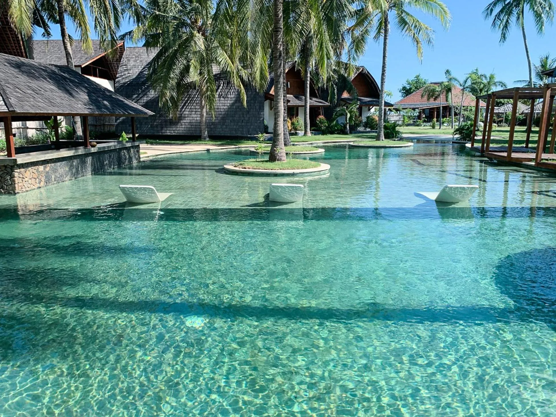 Pool view in The Club Villas Lombok
