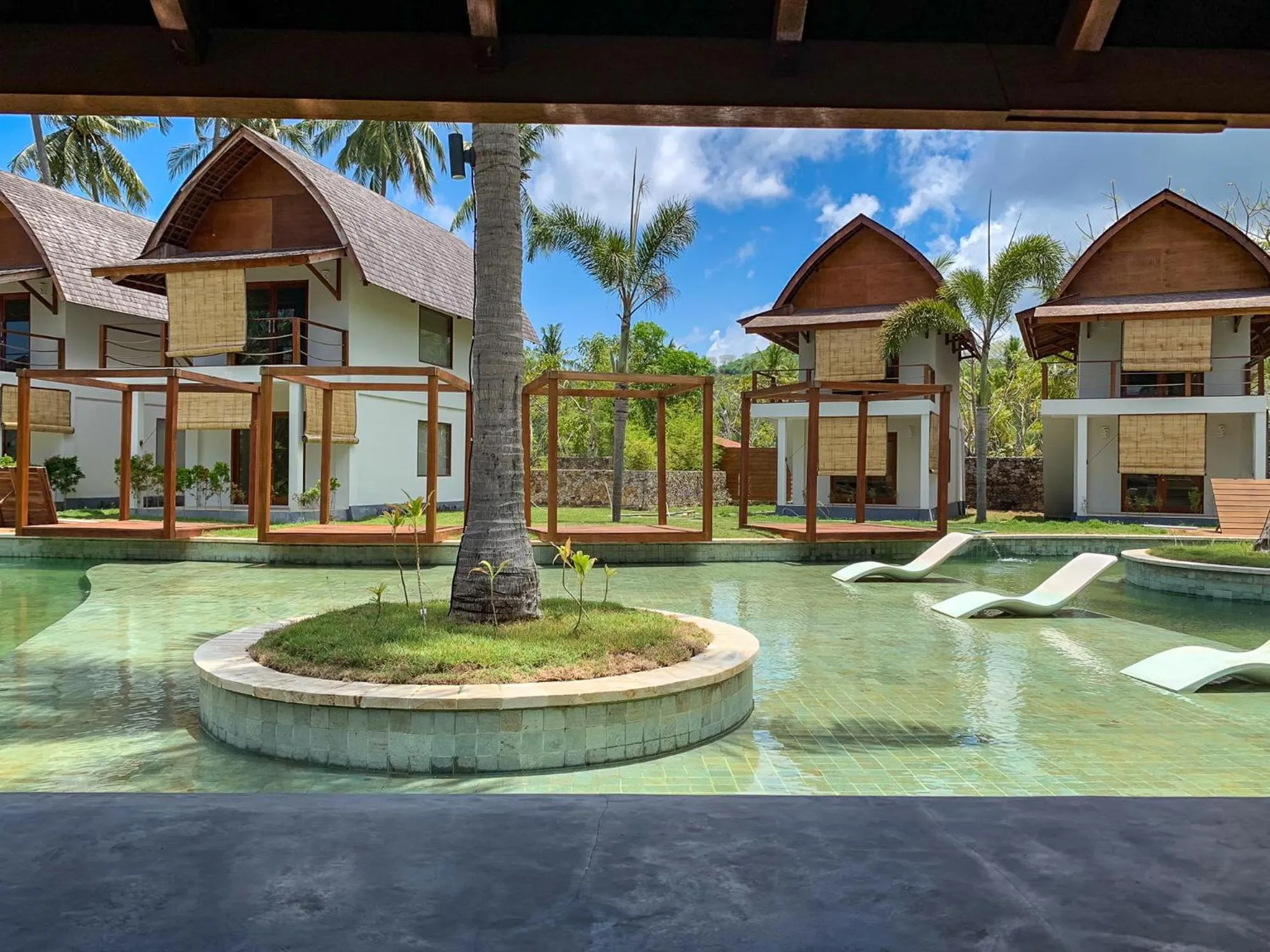 Pool view in The Club Villas Lombok