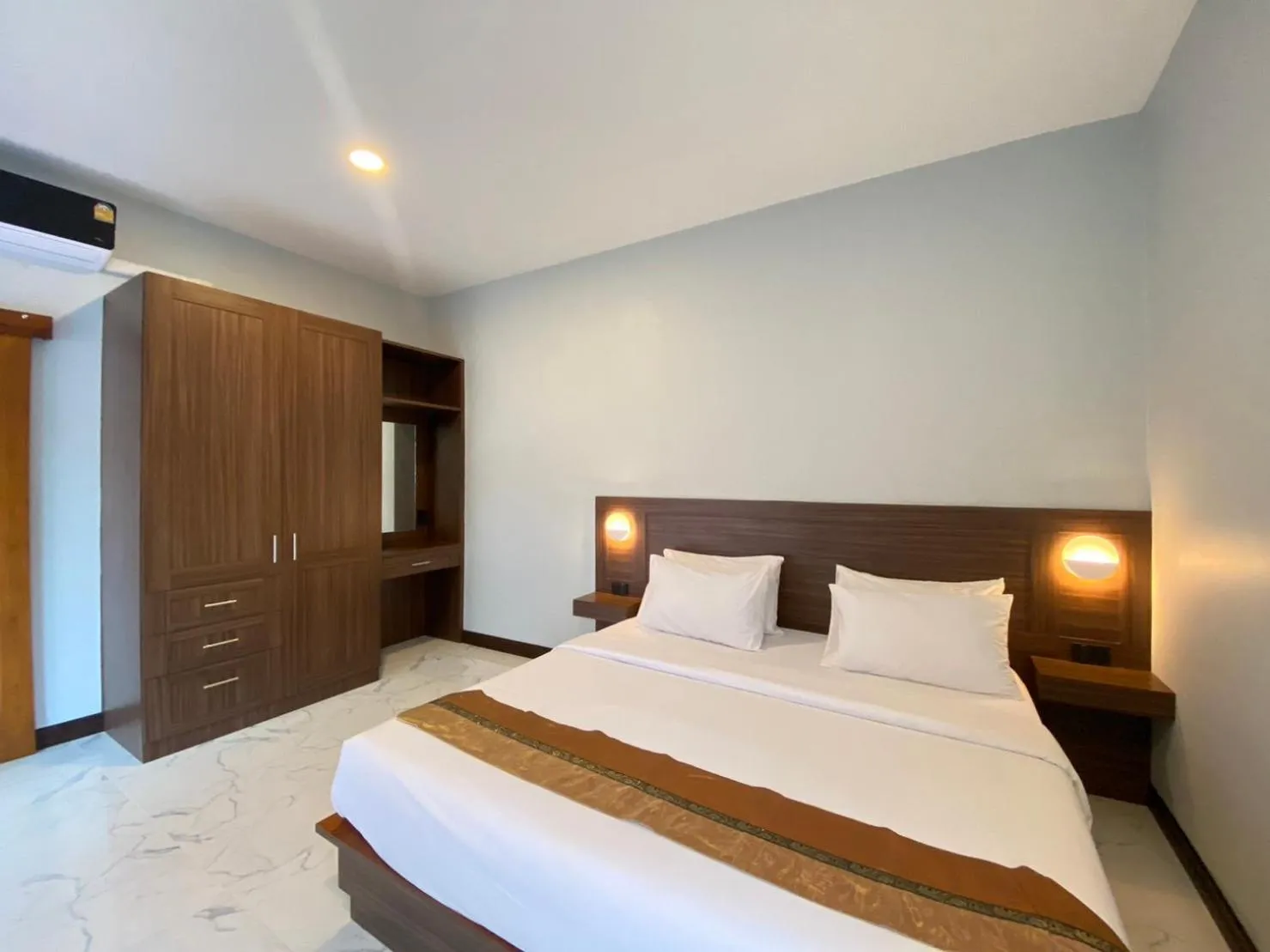 Bed in Blue Aura Pool Villa