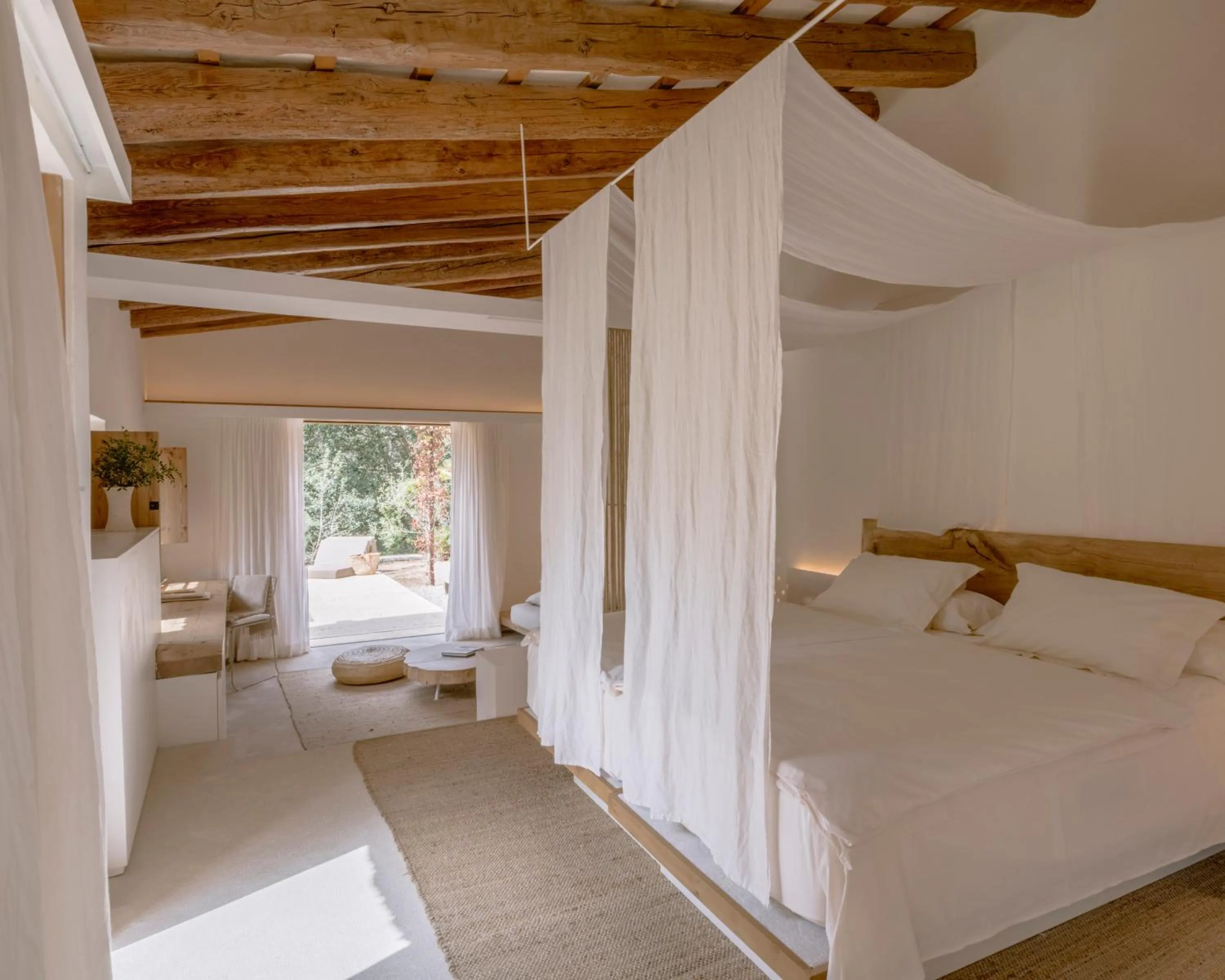 Living room, Bed in Es Raco d'Arta, Mallorca, a Member of Design Hotels