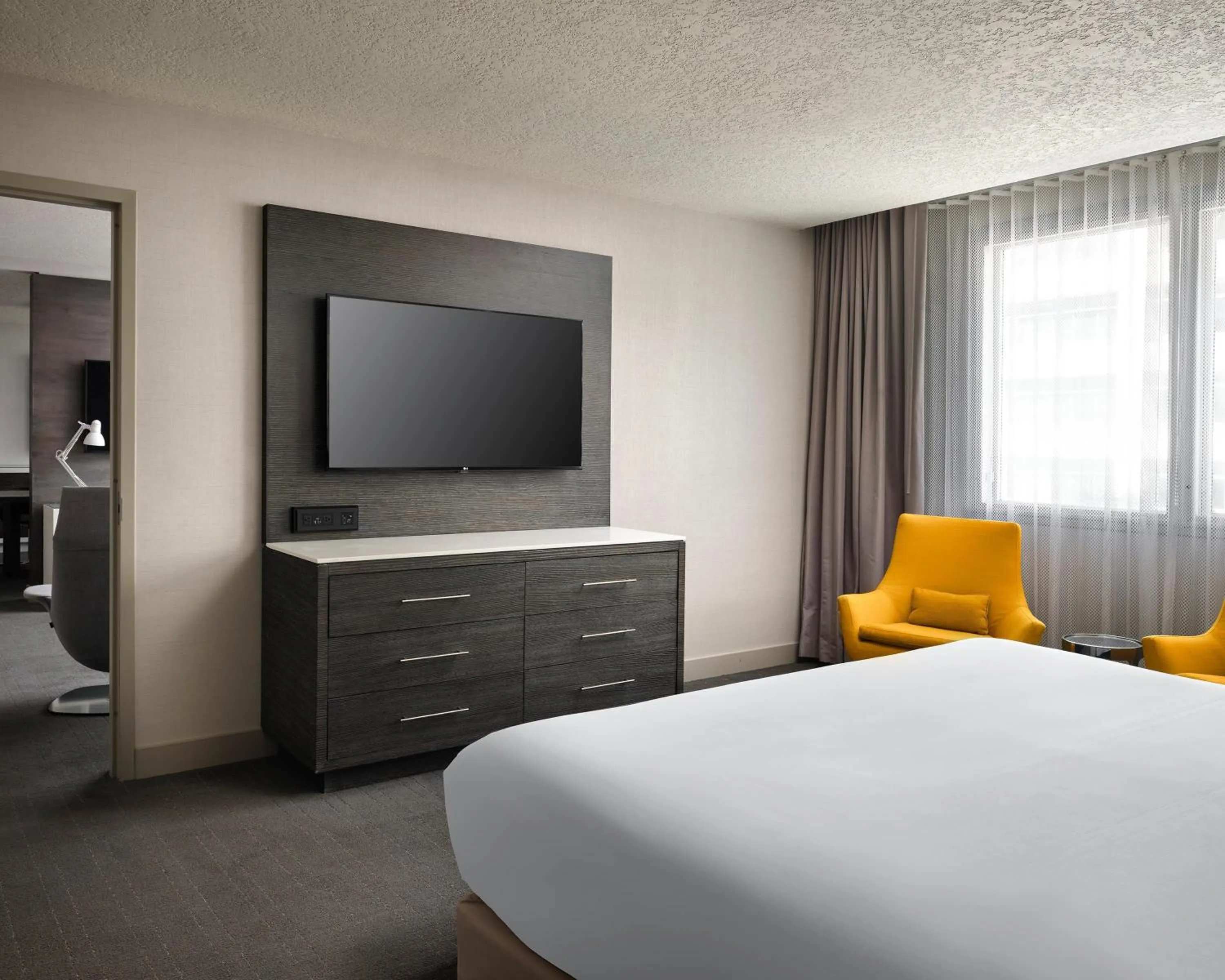 Photo of the whole room, Bed in Hyatt Regency Los Angeles International Airport