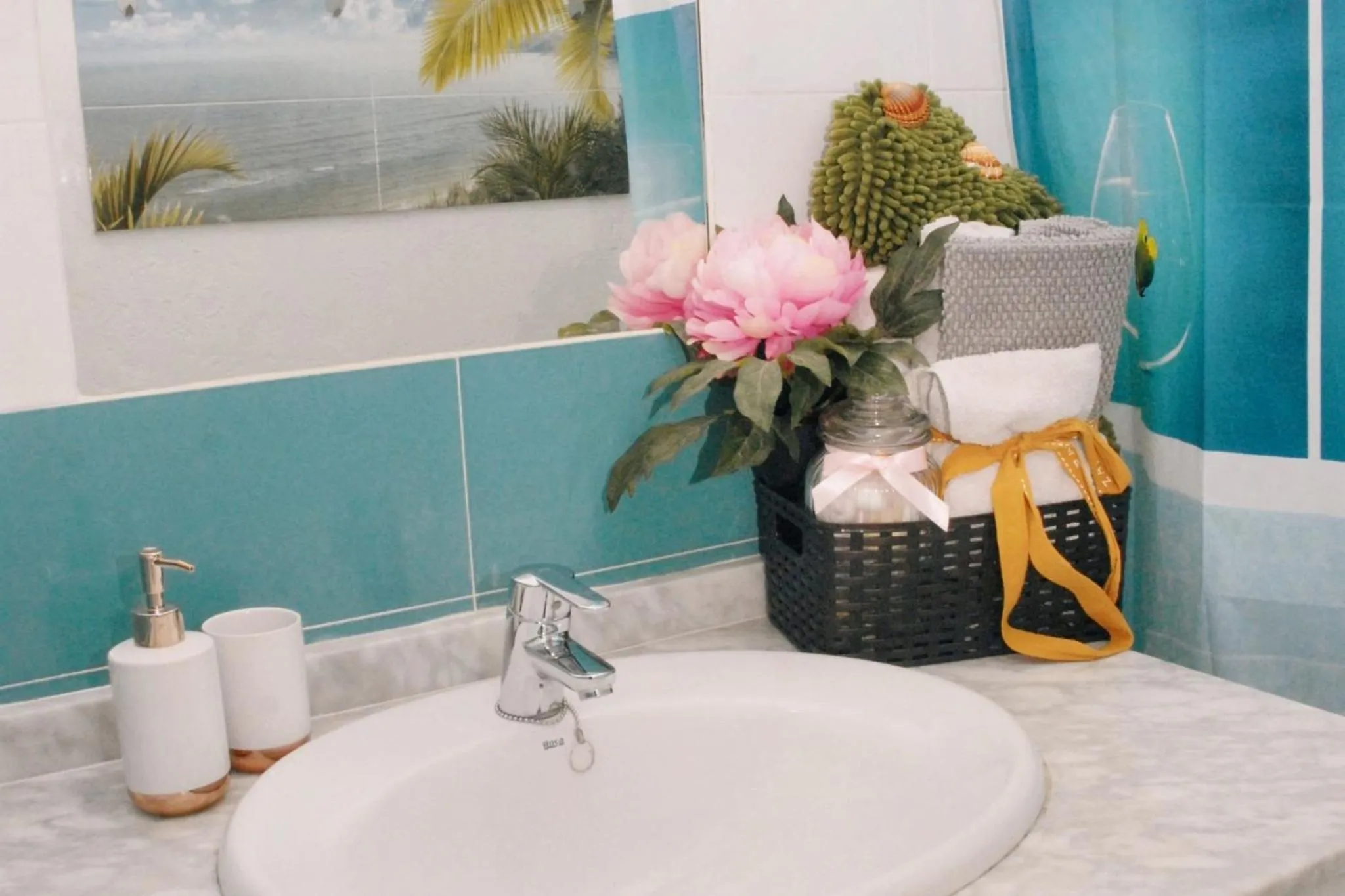 Bathroom in Bright Apartment in Sitges + Balcony