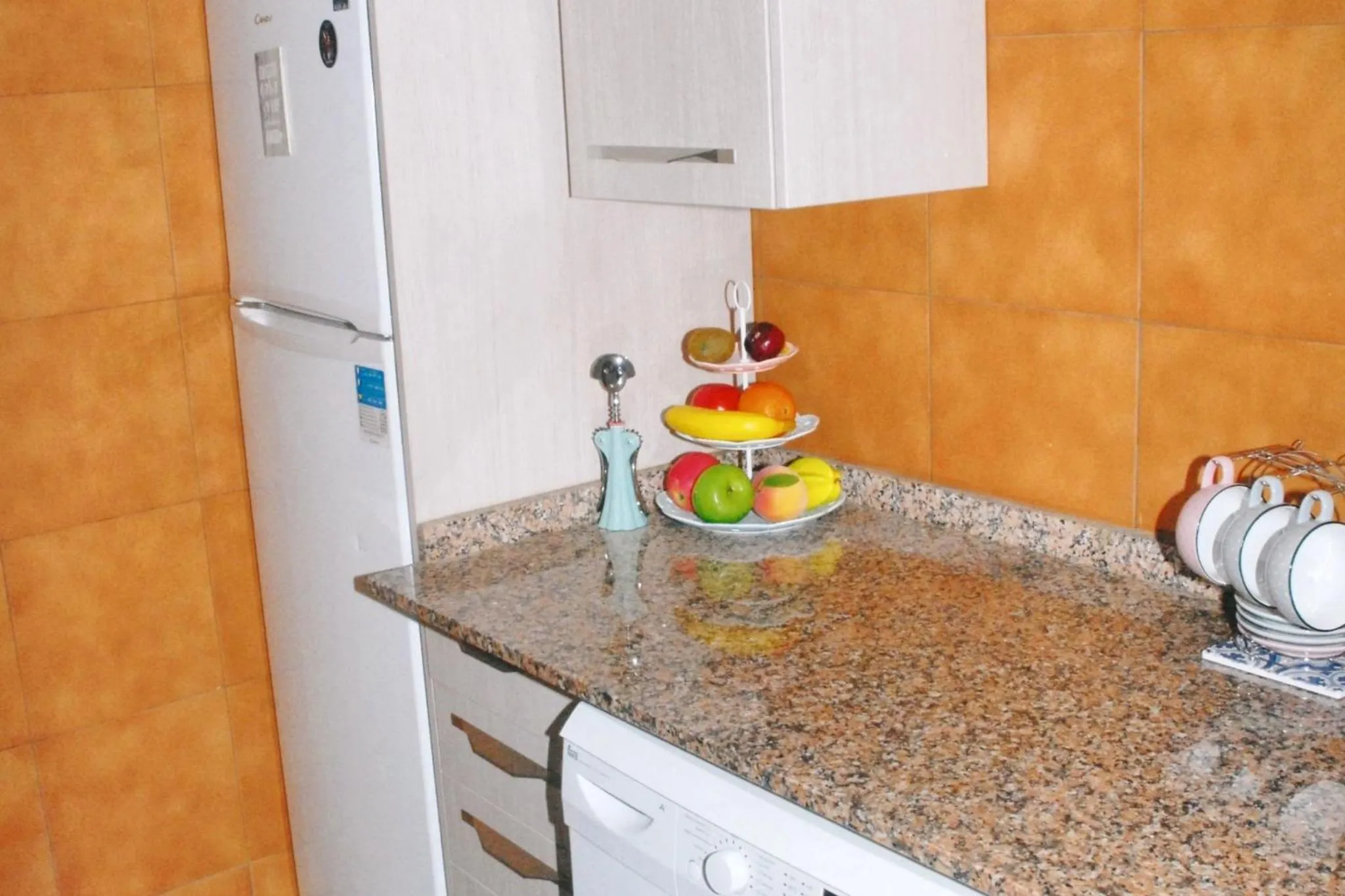 Kitchen or kitchenette in Bright Apartment in Sitges + Balcony