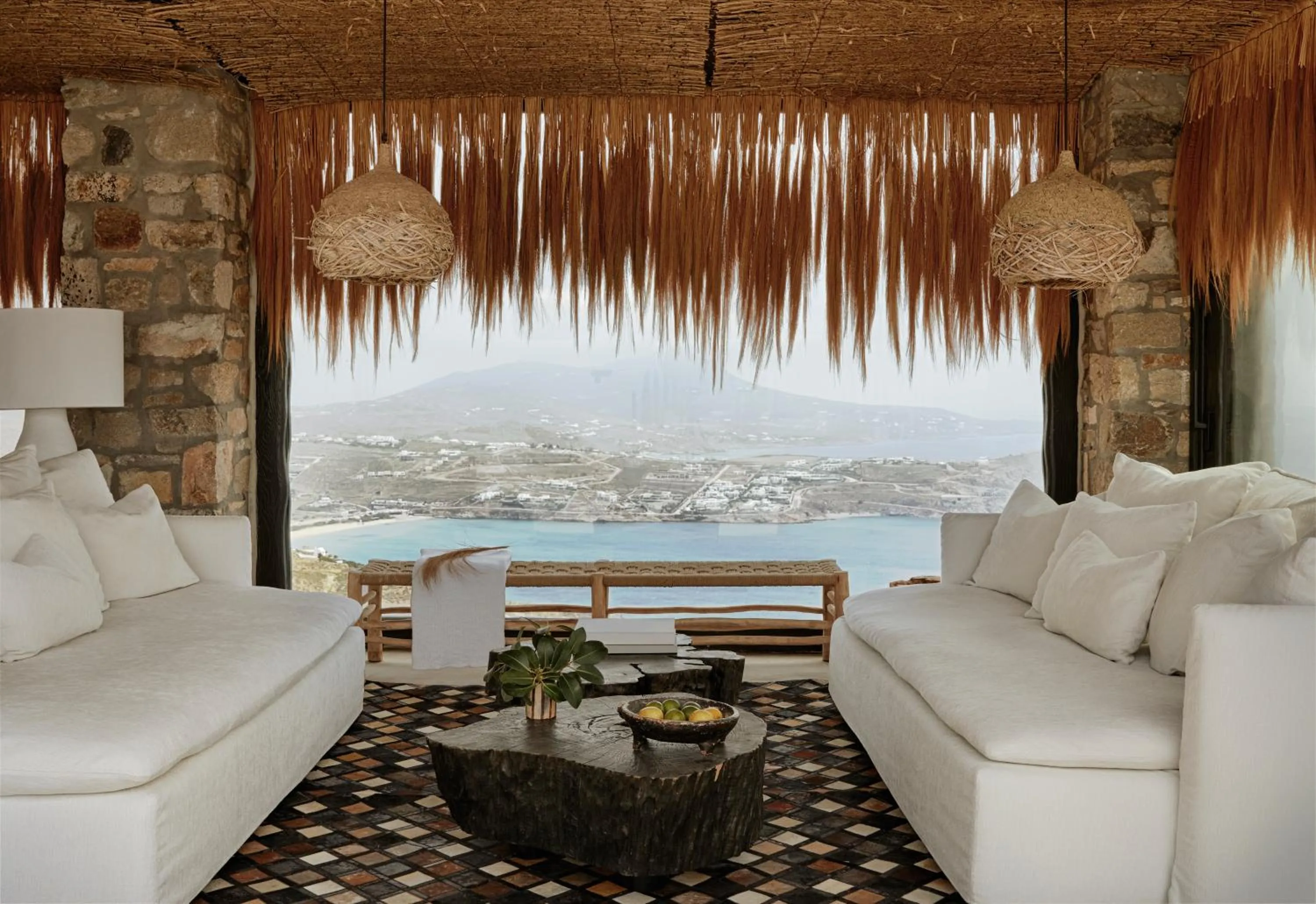 Lobby or reception in Myconian Panoptis Escape, a member of Small Luxury Hotels of the World