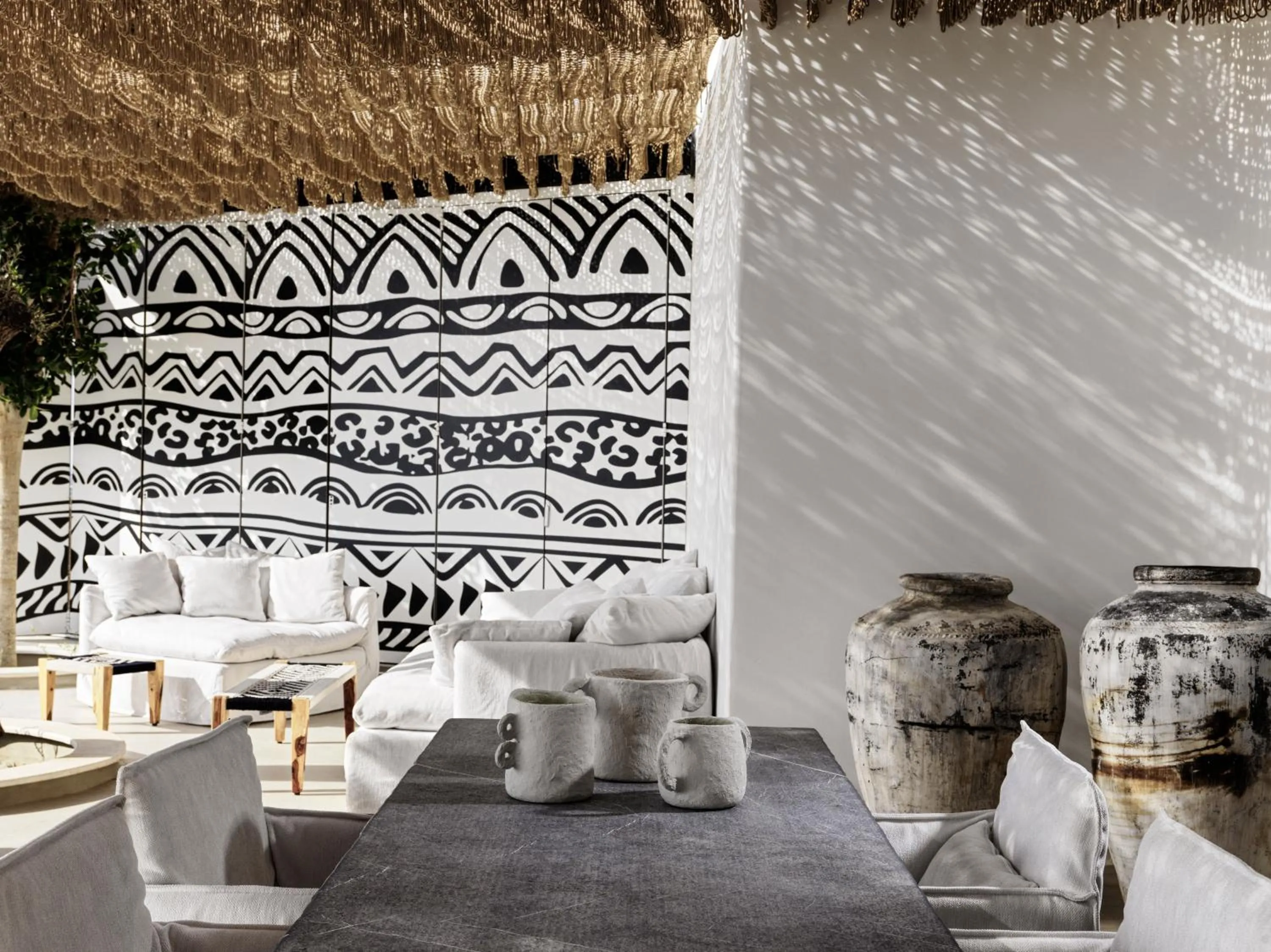 Patio in Myconian Panoptis Escape, a member of Small Luxury Hotels of the World