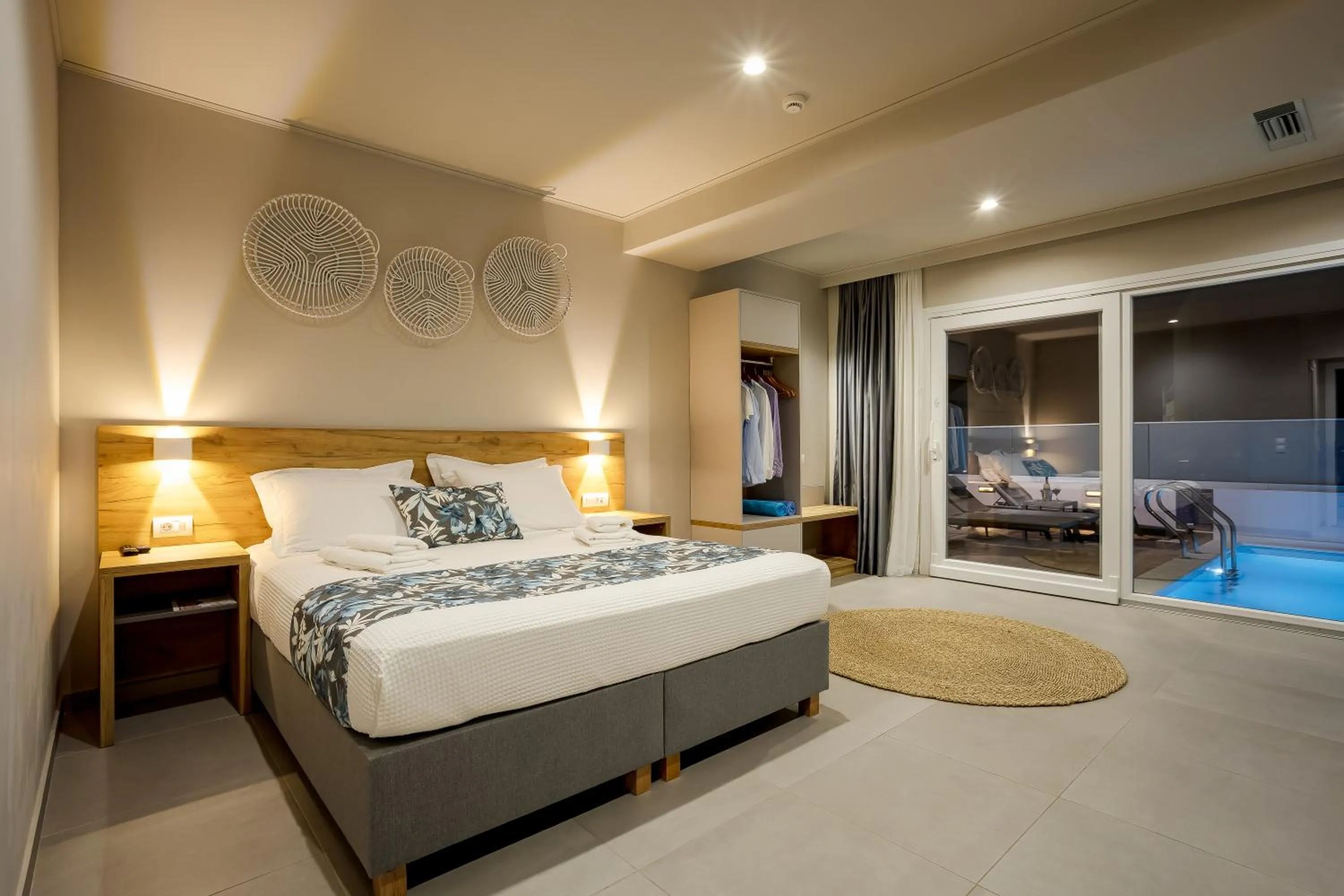 Night, Bed in Sarpidon Suites