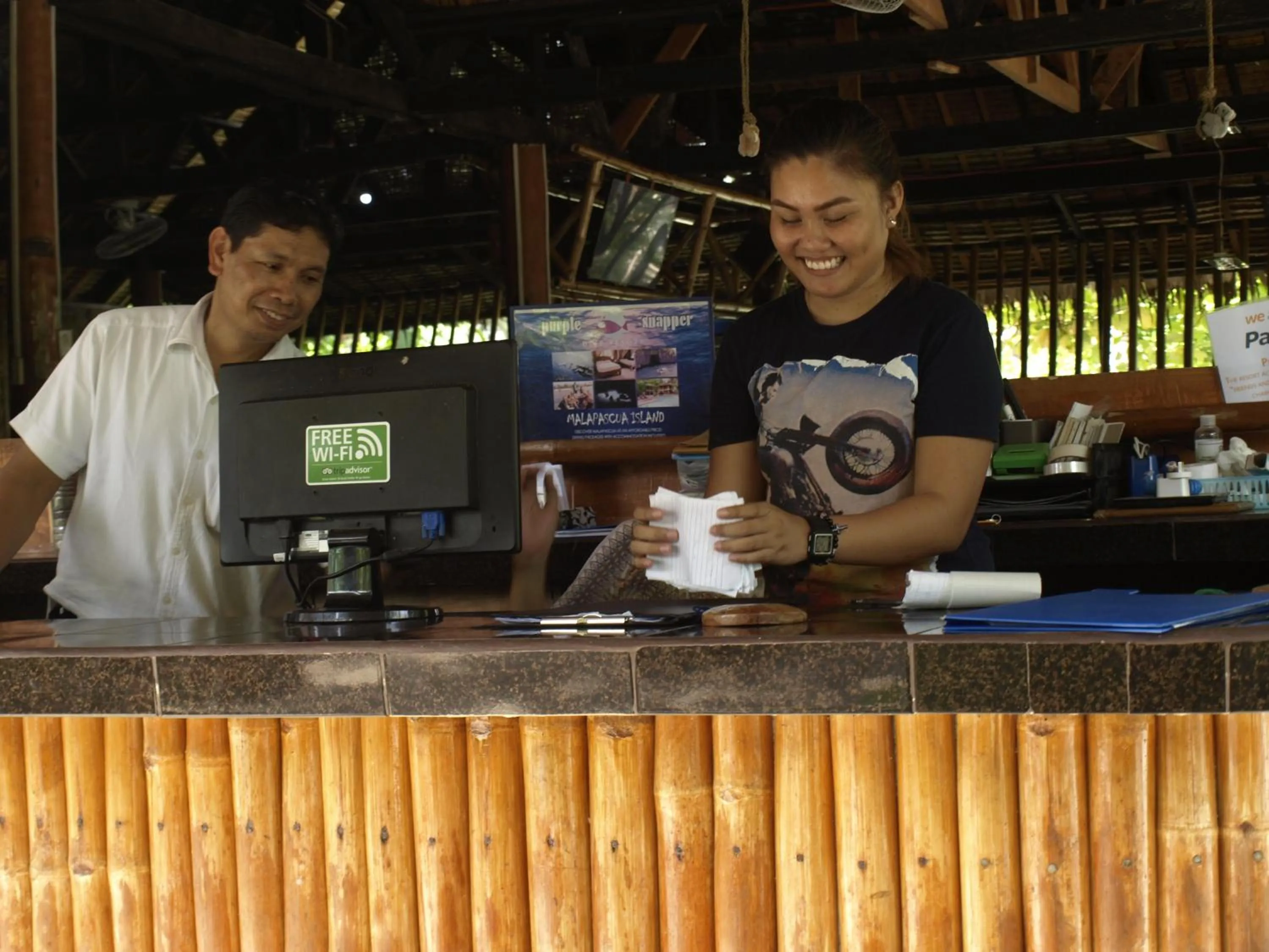 Lobby or reception in The Shark's Tail Dive Resort