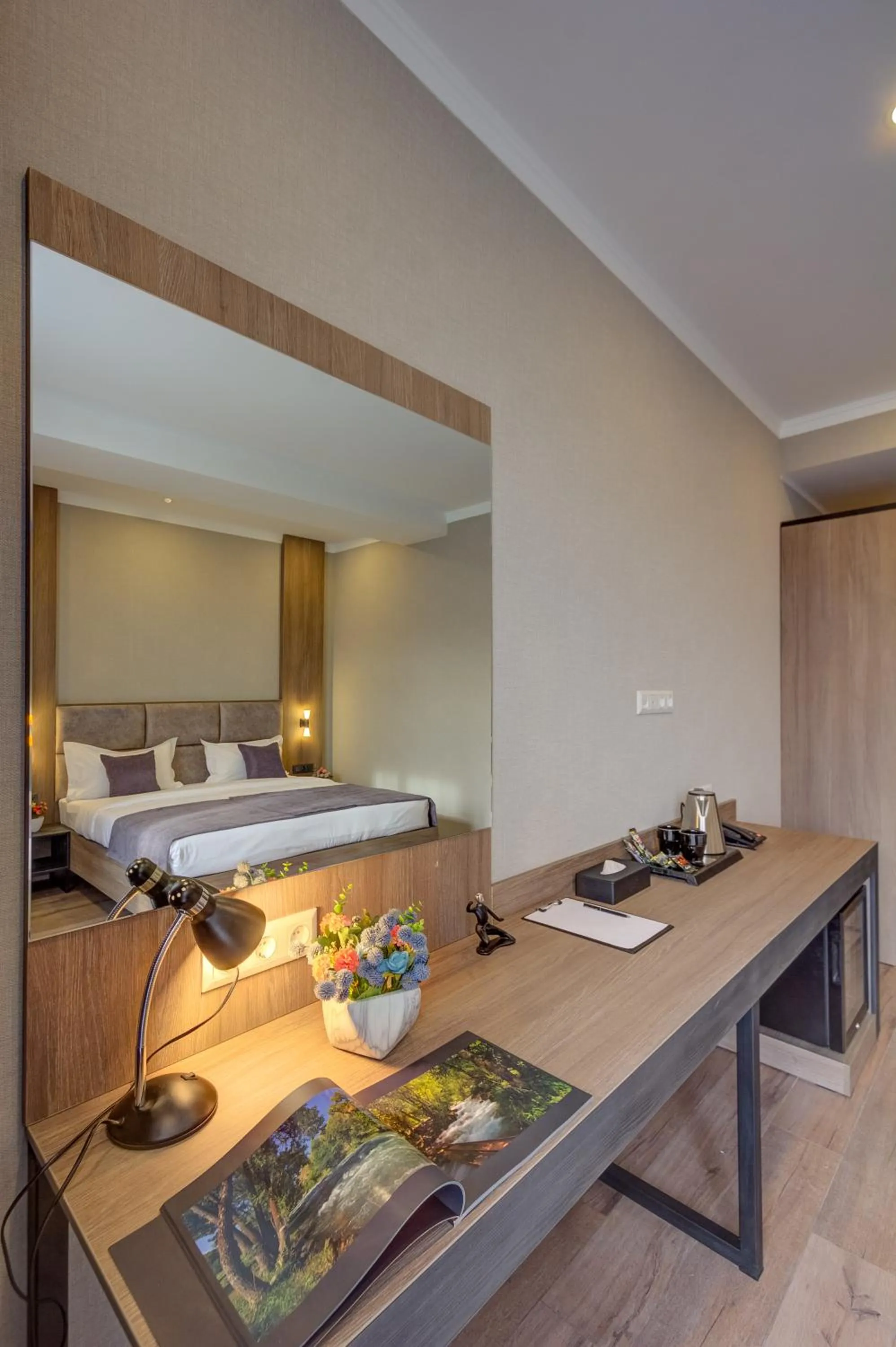 Coffee/tea facilities, Bed in Sara Hotel Bishkek