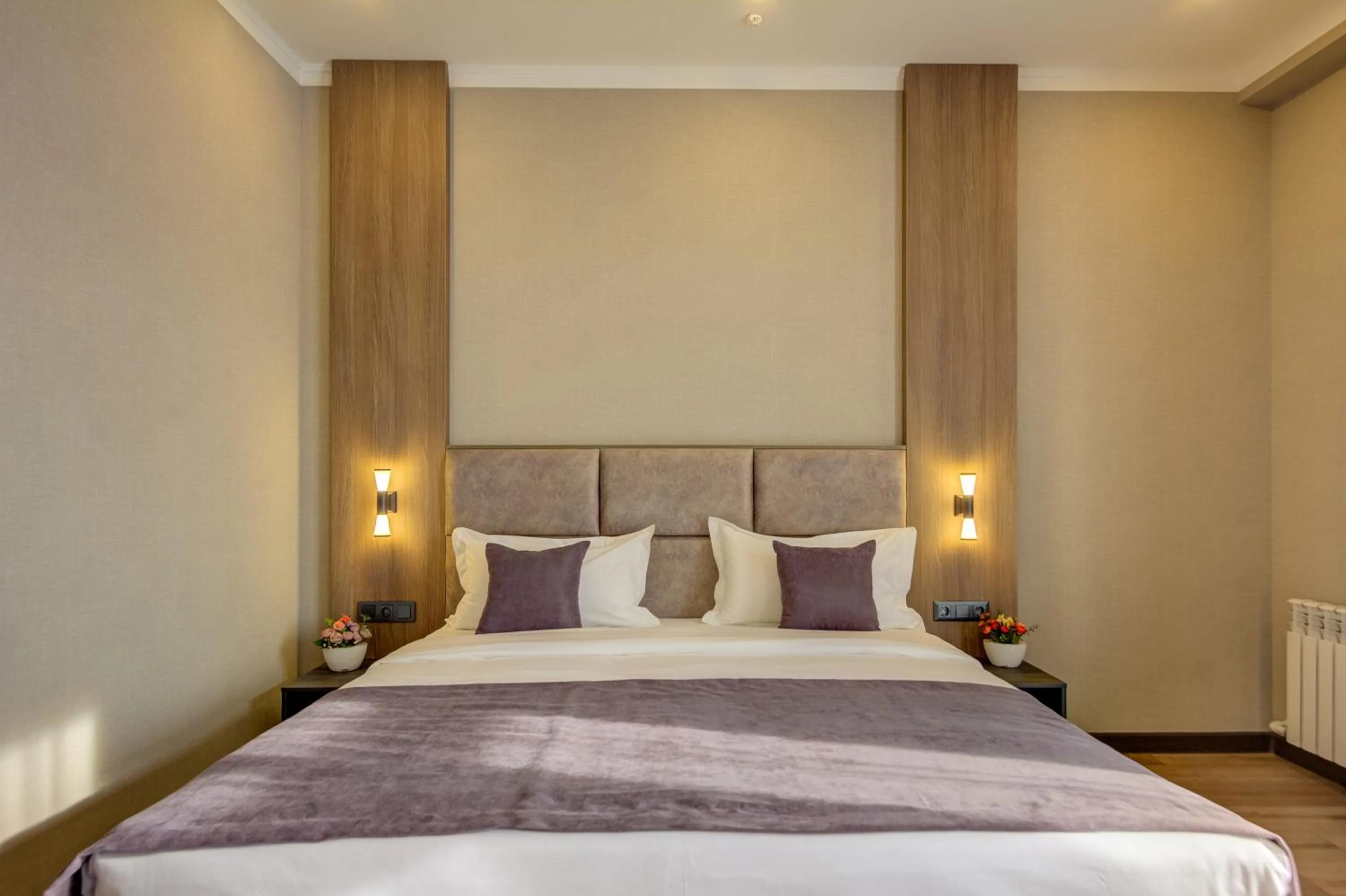 Bed in Sara Hotel Bishkek