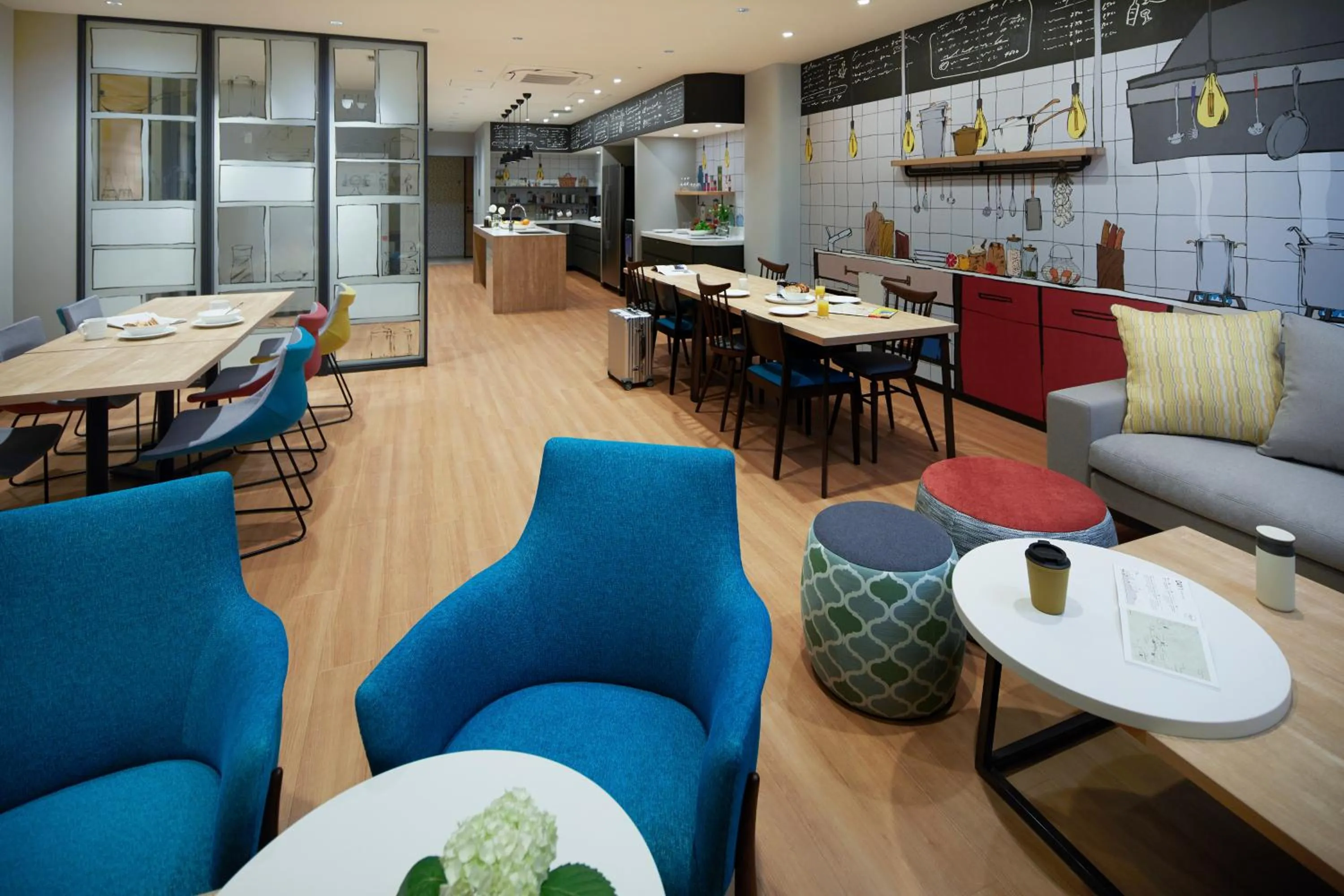 Communal lounge/ TV room in Citadines Namba Osaka