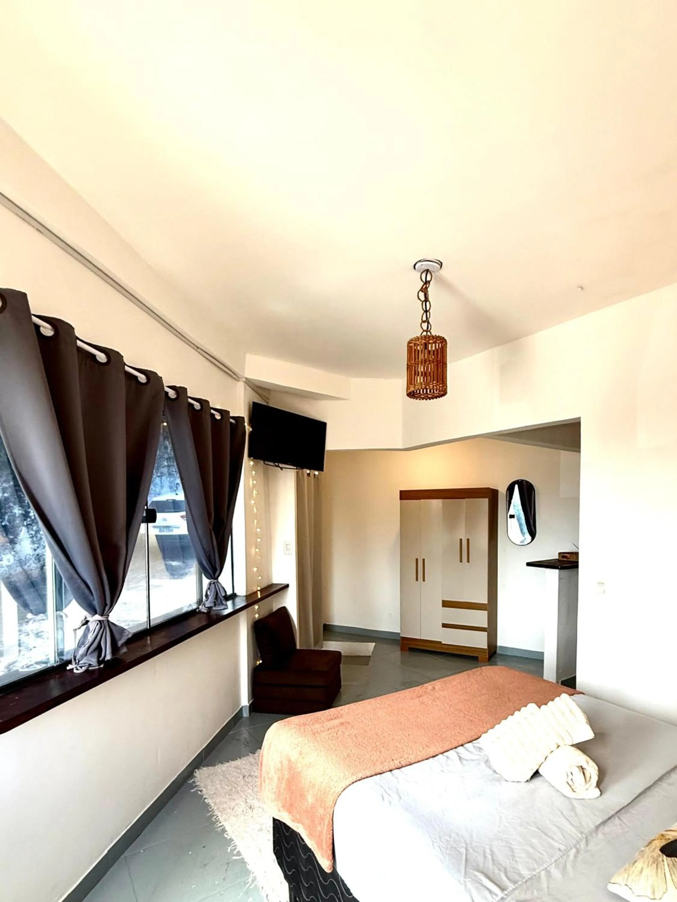 Photo of the whole room, Bed in Cores da pipa flats