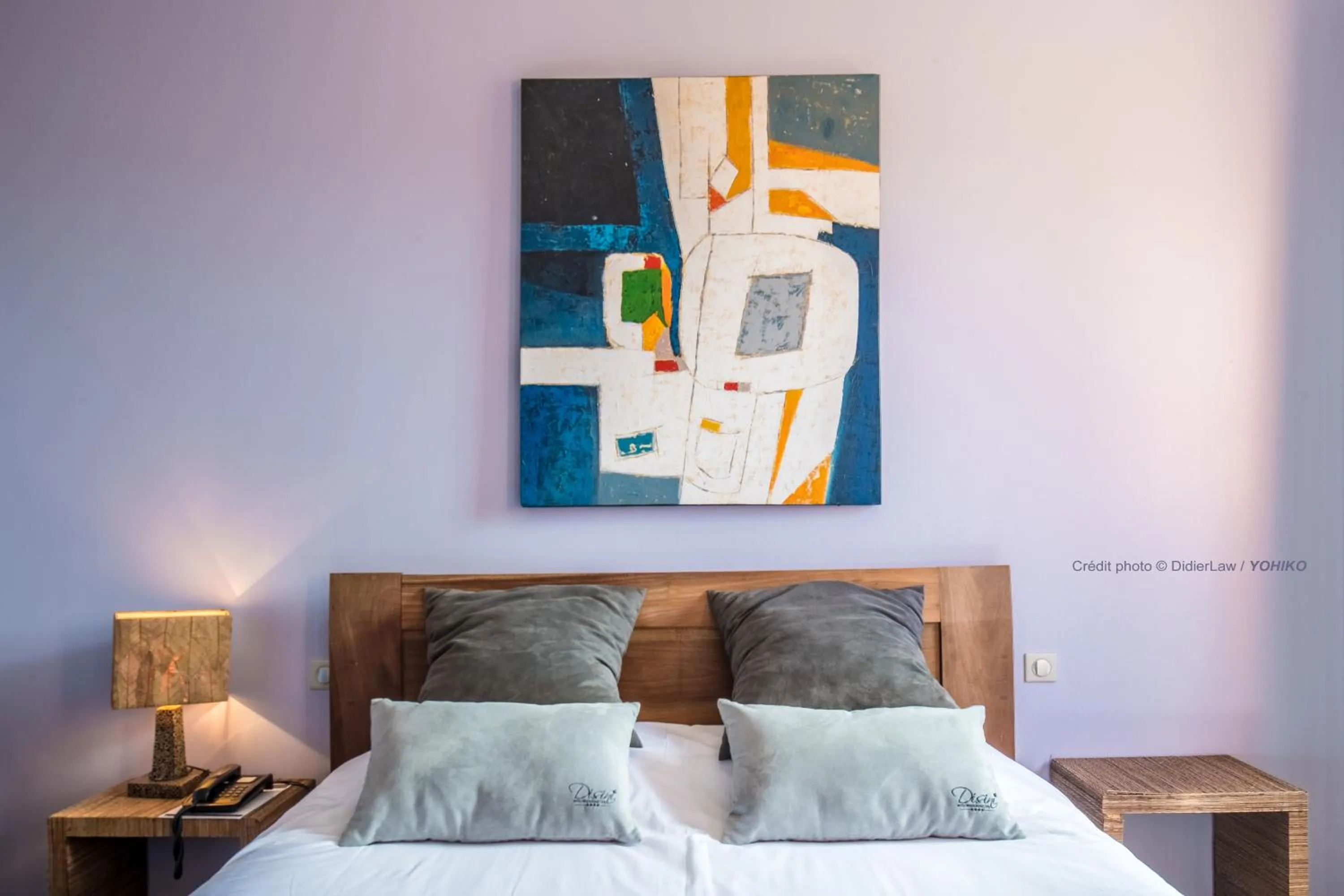 Bed in Hotel restaurant Spa Disini Montpellier Est, The Originals Relais