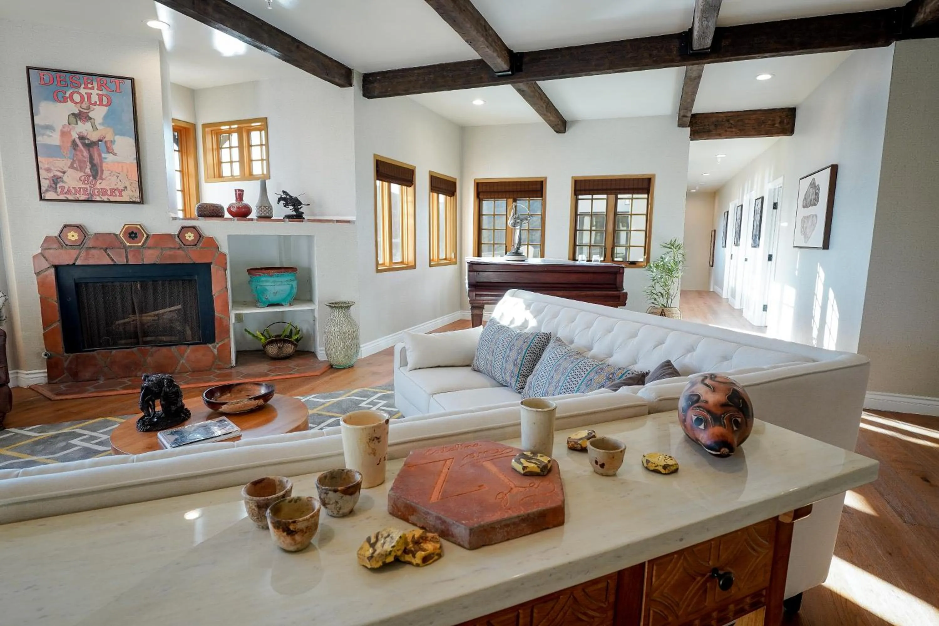 Living room in Zane Grey Pueblo Hotel