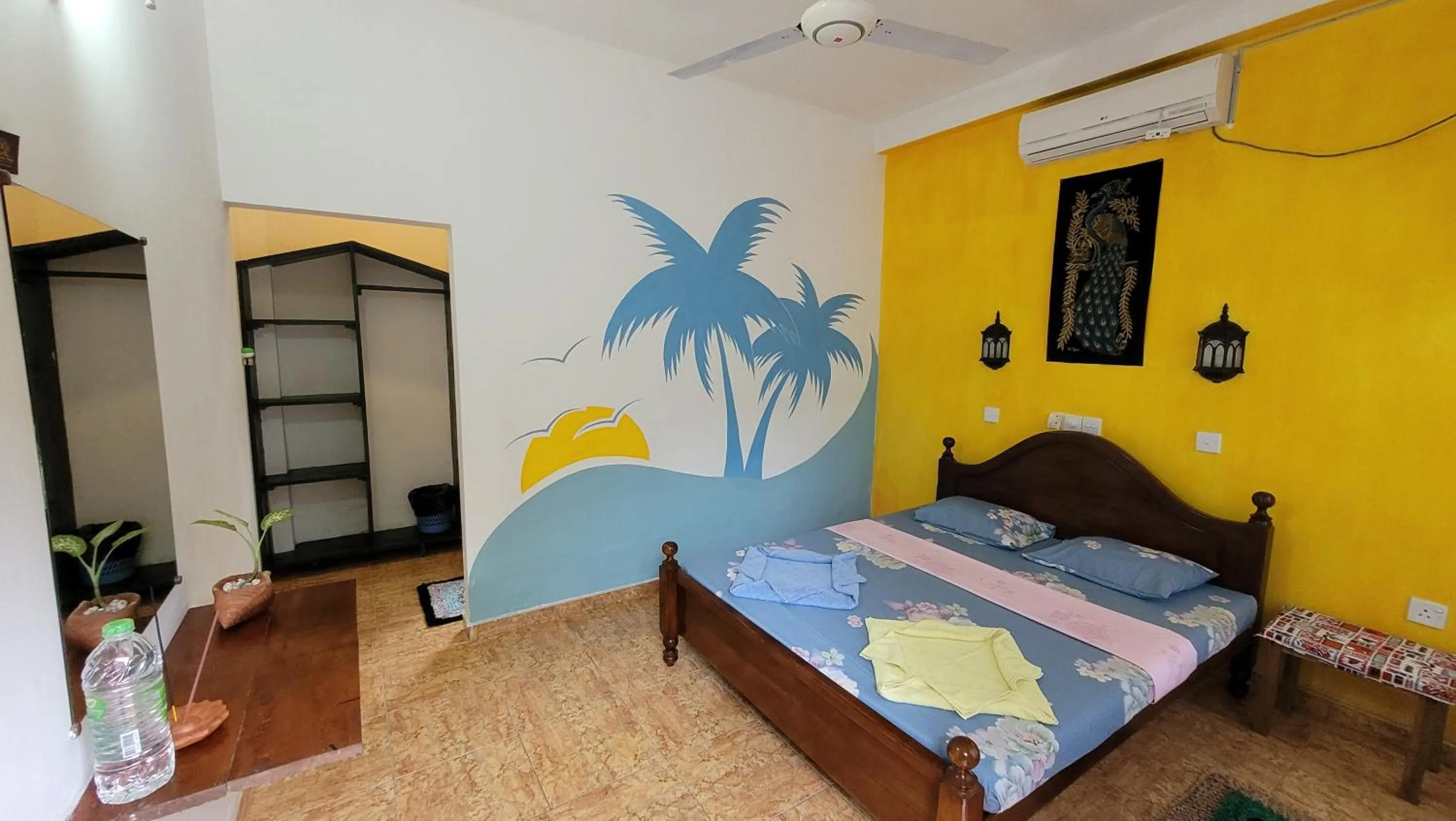 Bed in Malika's Yellow House