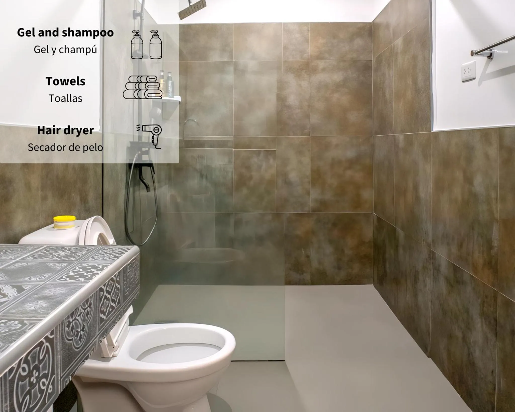 Shower in Bali Villas Panglao Bohol