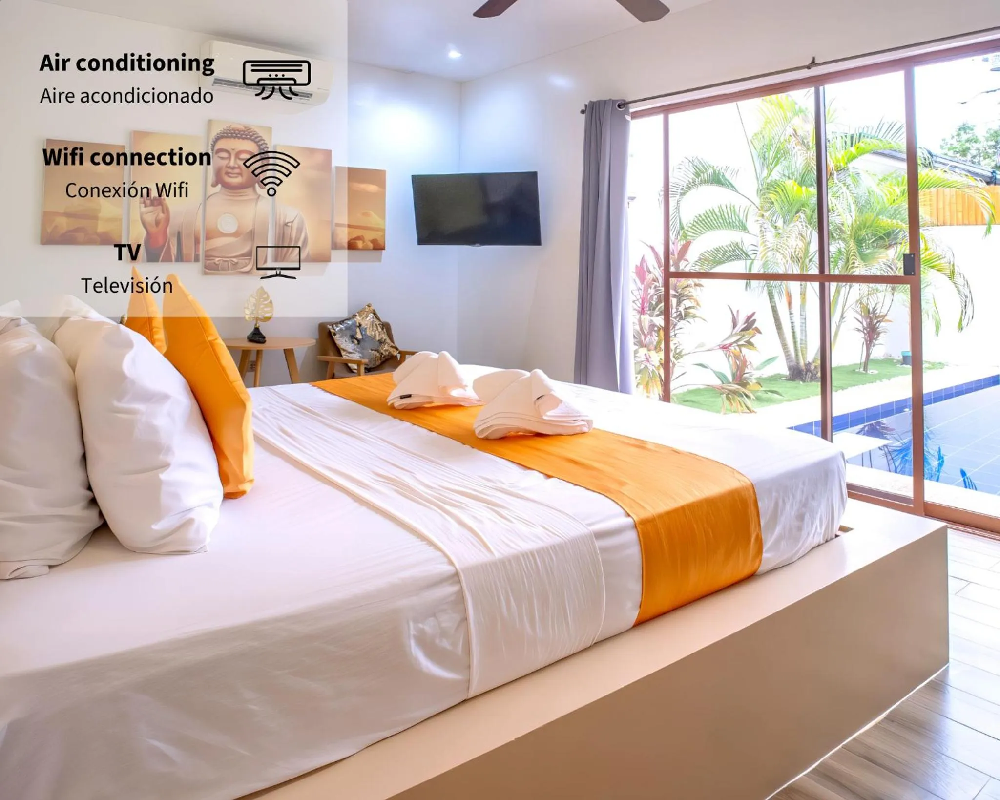 TV and multimedia, Bed in Bali Villas Panglao Bohol