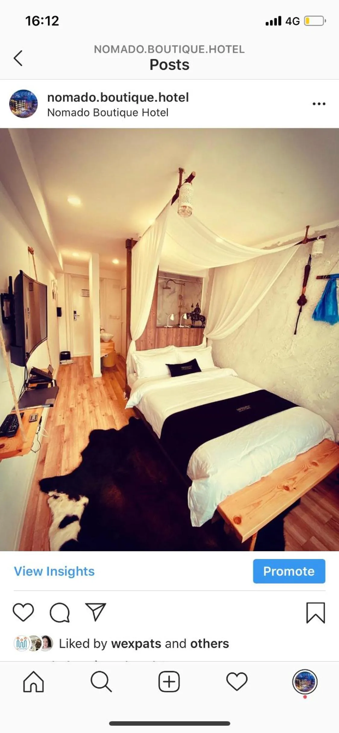 Bed in Nomado Boutique Hotel