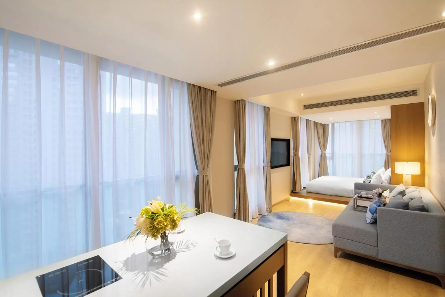 Living room, Bed in Argyle Resort Dali Yueyun