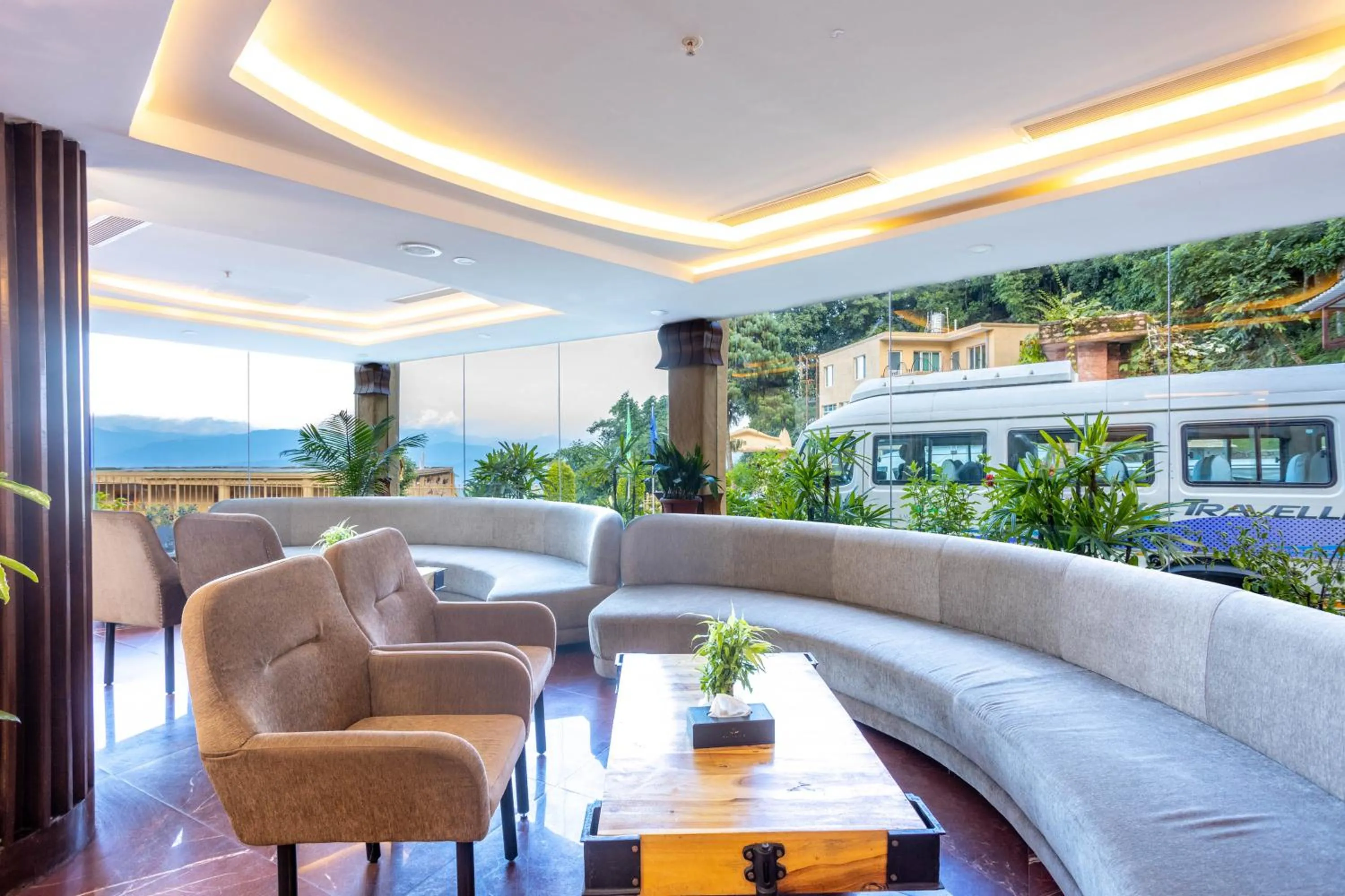 Seating area in Aagantuk Resort