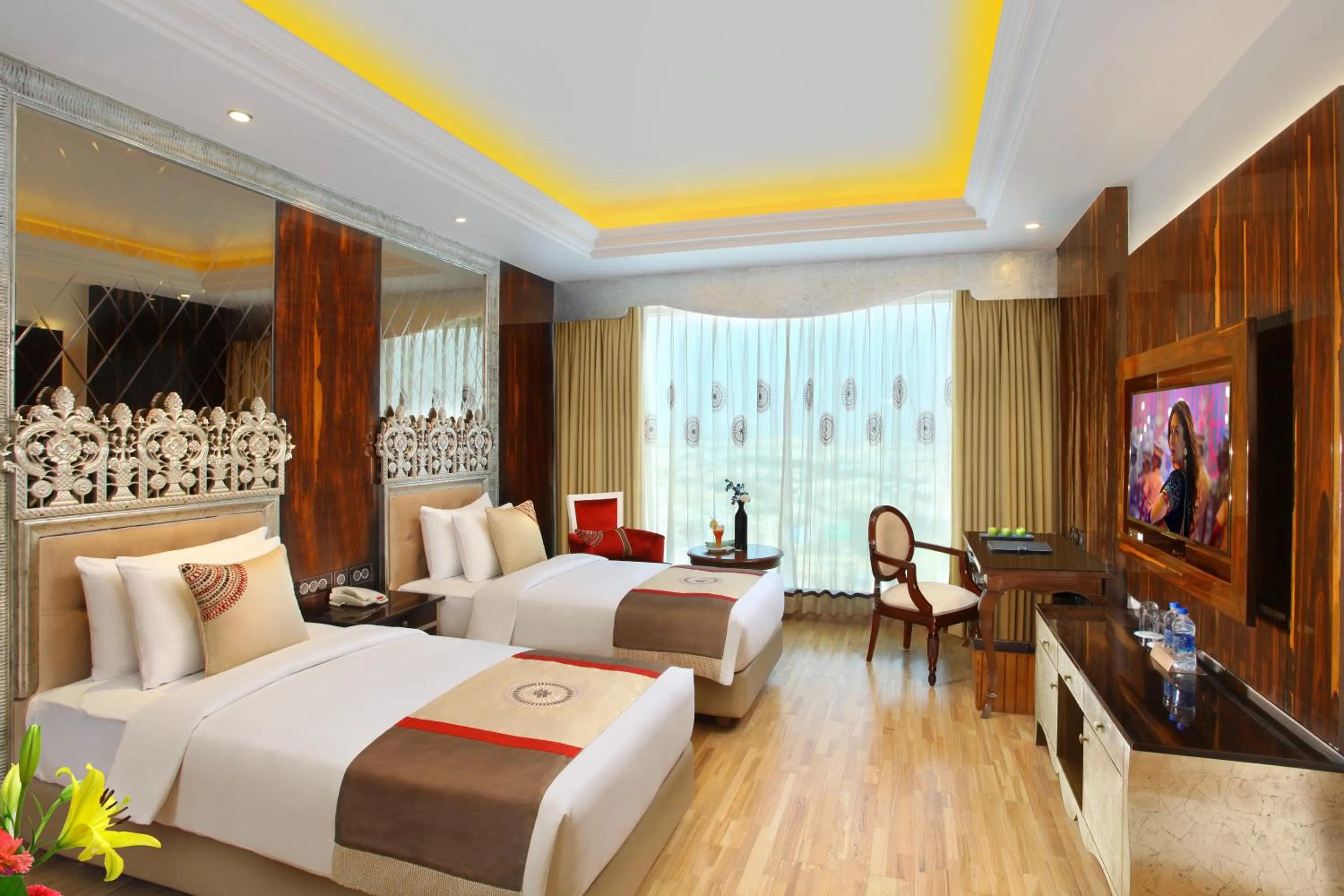 Bed in Seven Seas Hotel