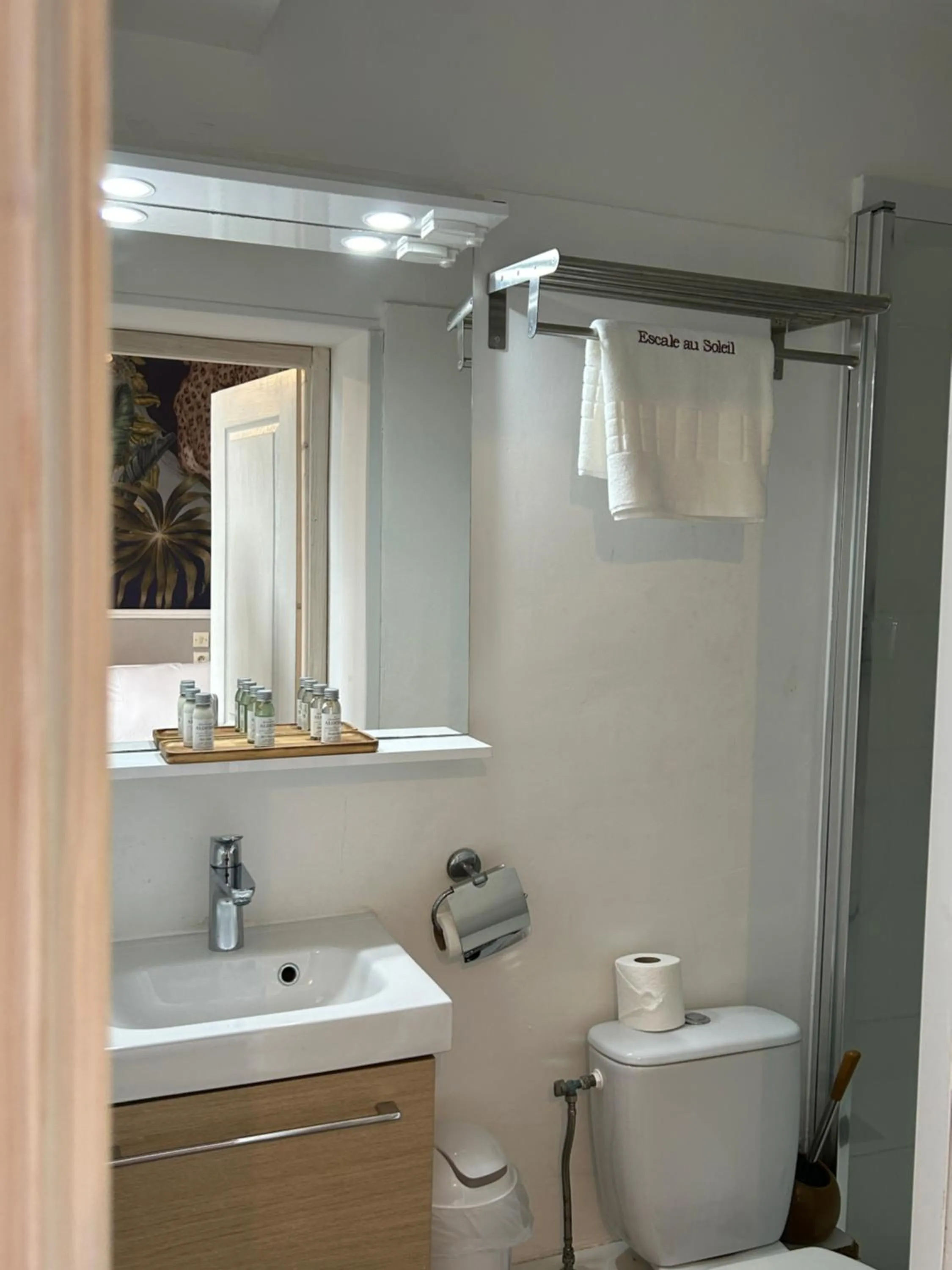 Shower in Hôtel L'Escale Au Soleil