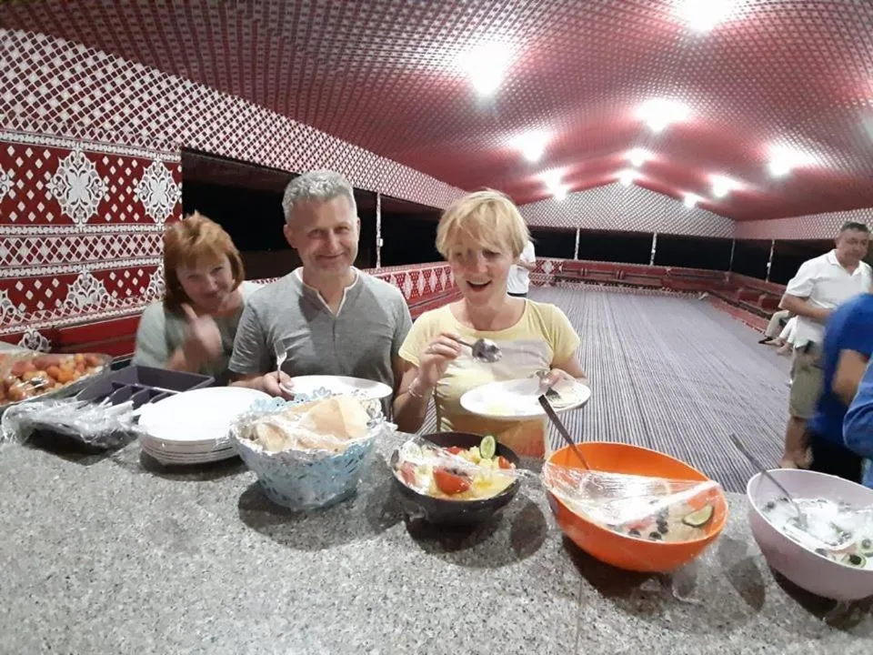People in WadiRum Mobile Camp