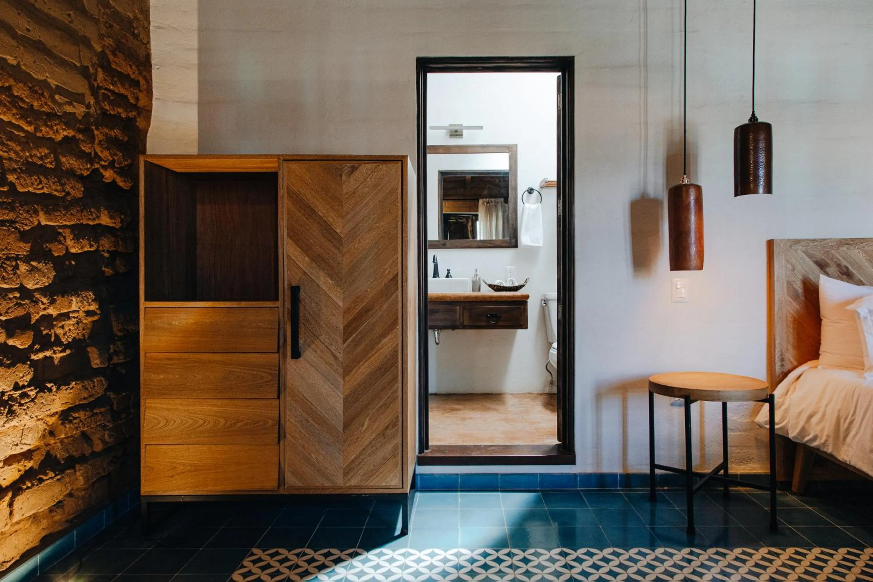 Bathroom, Bed in Doña Francisca Hotel Boutique