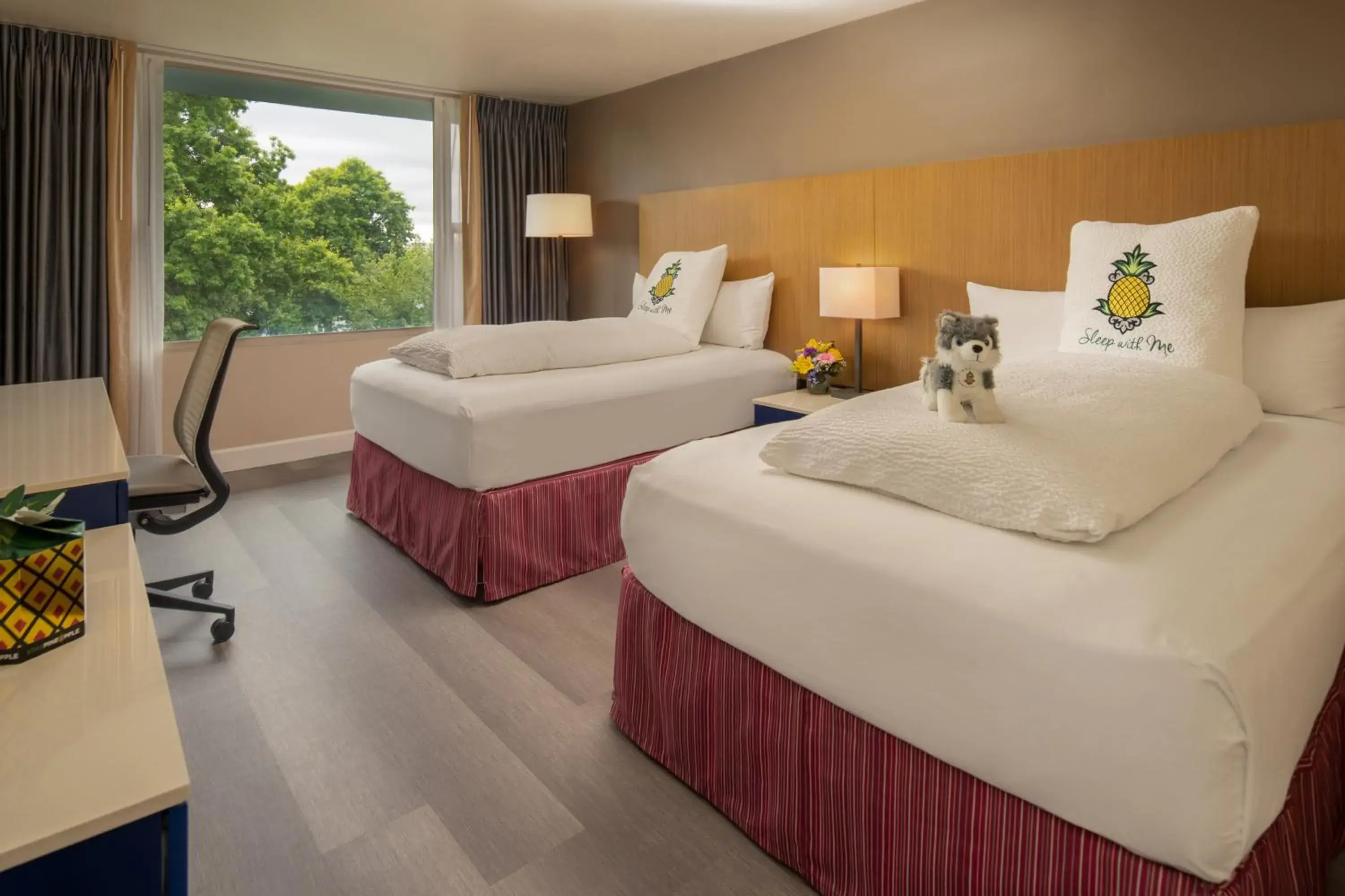 Waterfront Doubles in Staypineapple, Hotel Rose, Downtown Portland Waterfront Doubles in Staypineapple, Hotel Rose, Downtown Portland