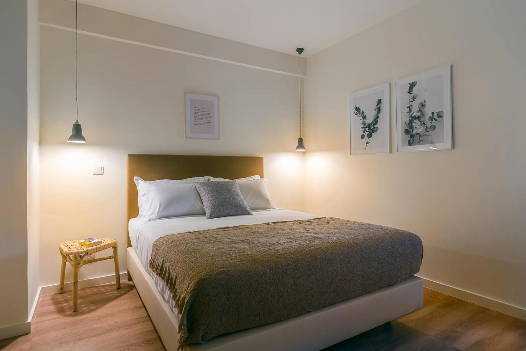 Bed in Three House Hotel