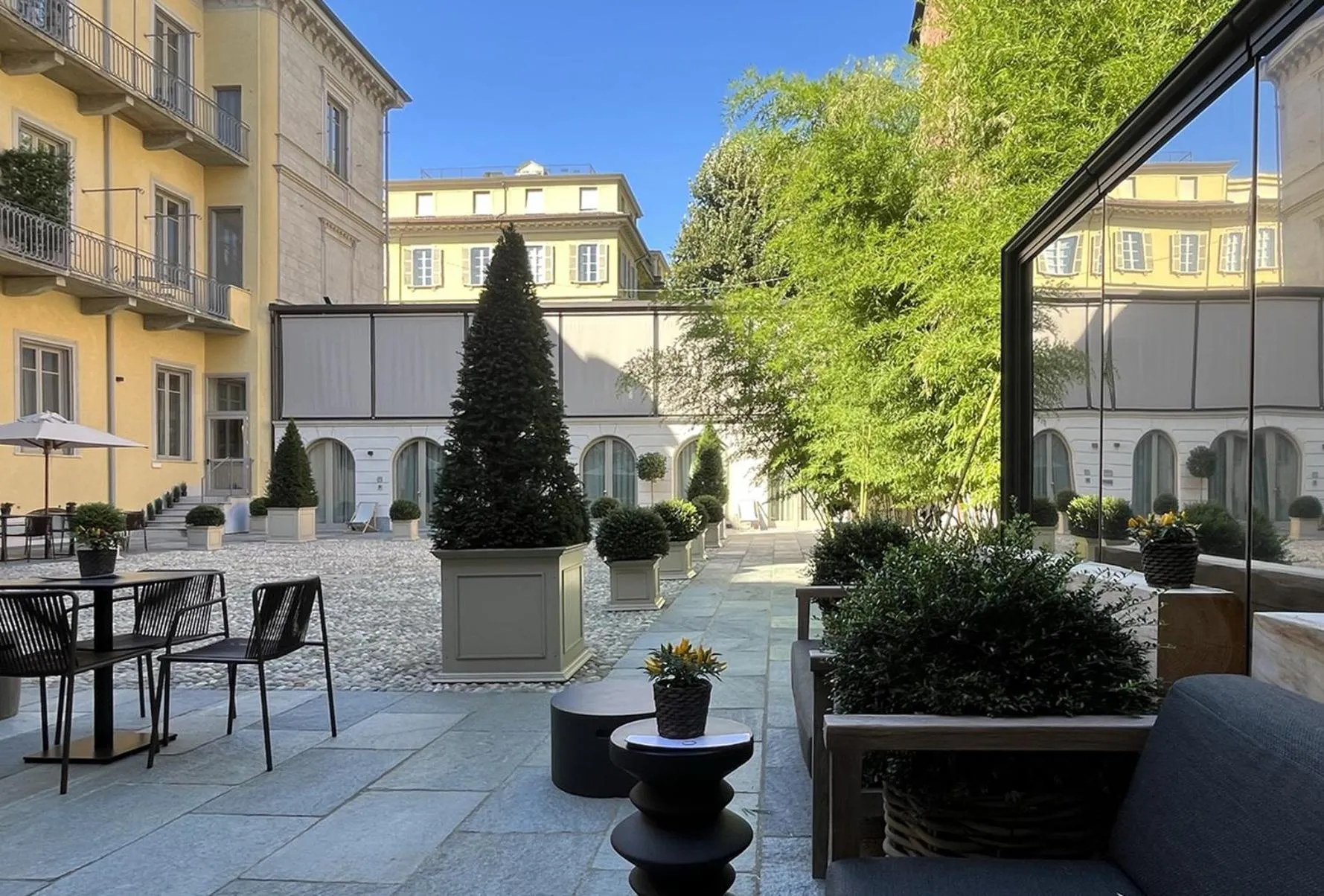 Inner courtyard view in Opera35 Boutique Hotel