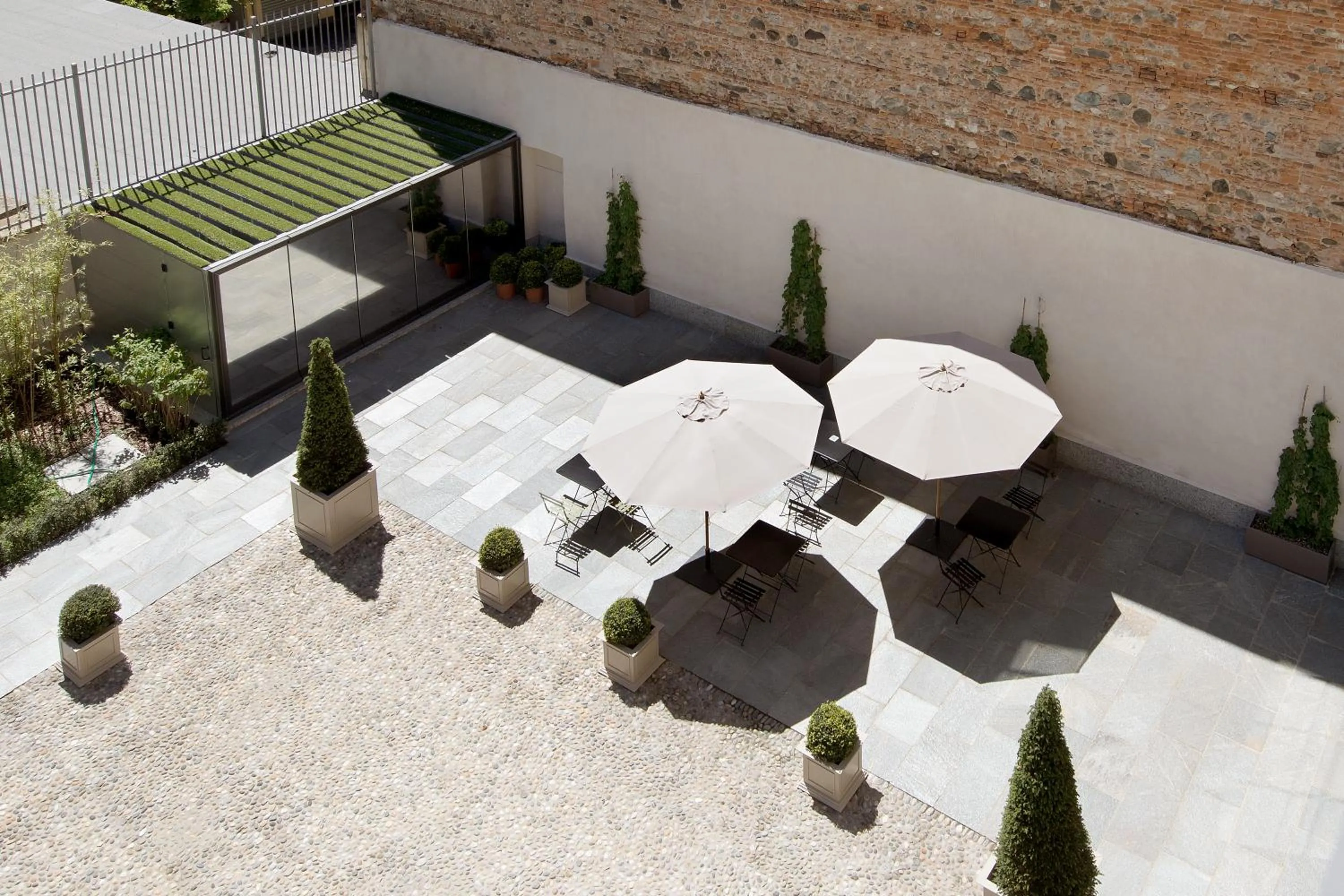 Inner courtyard view in Opera35 Boutique Hotel