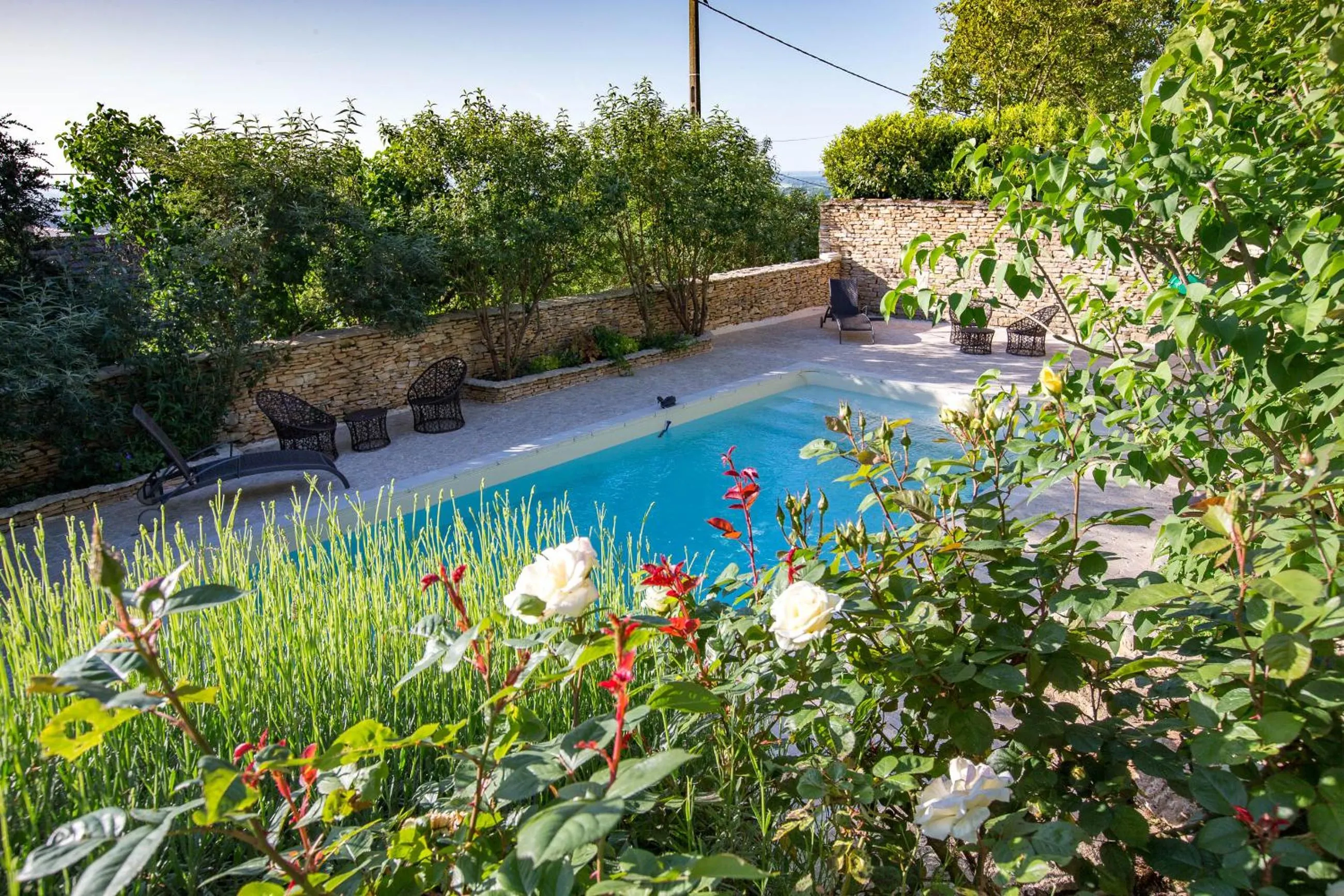 Pool view in La Terre d'Or