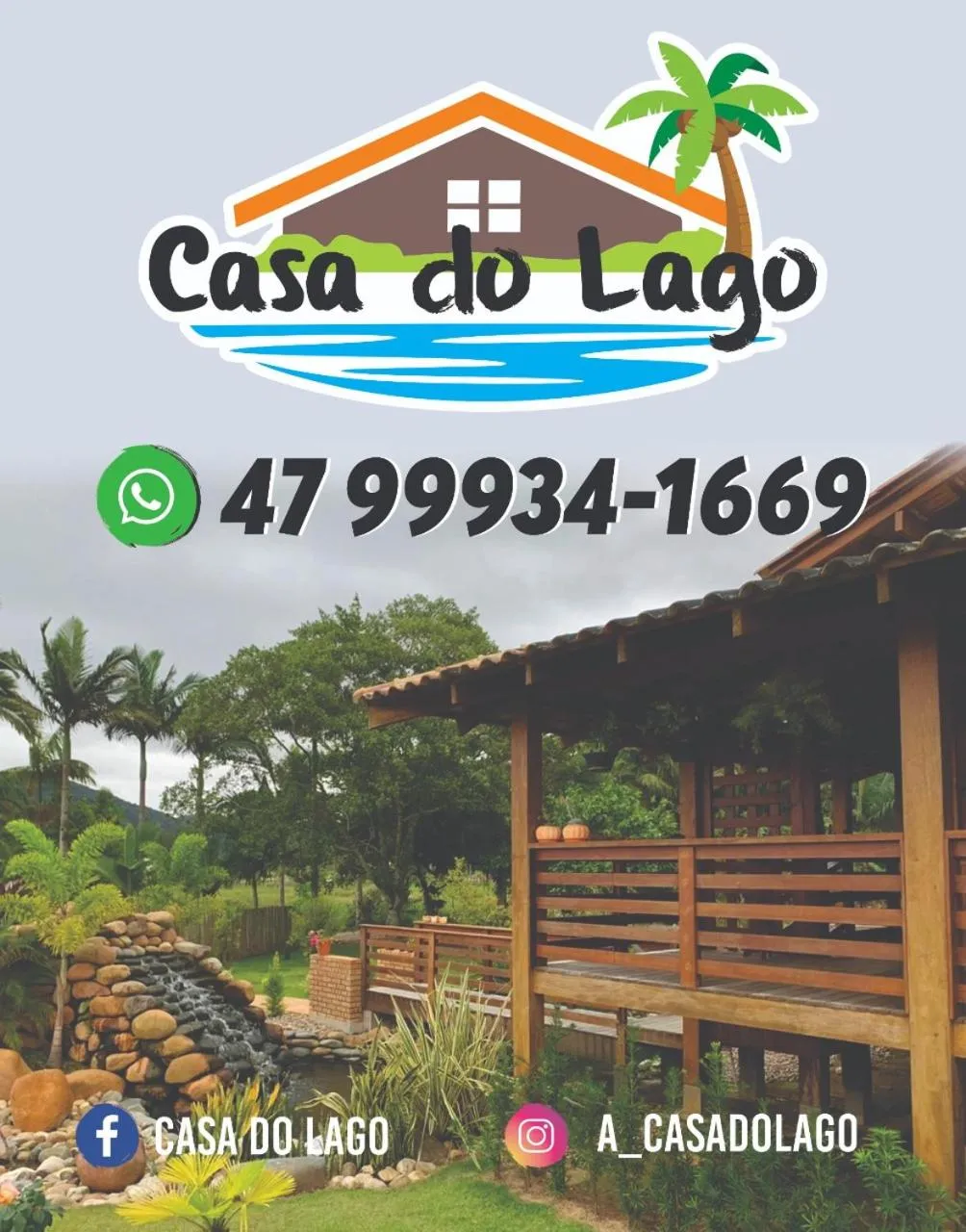 Property logo or sign in Casa do Lago - Condomínio de Casas para aluguel diário e de Temporada