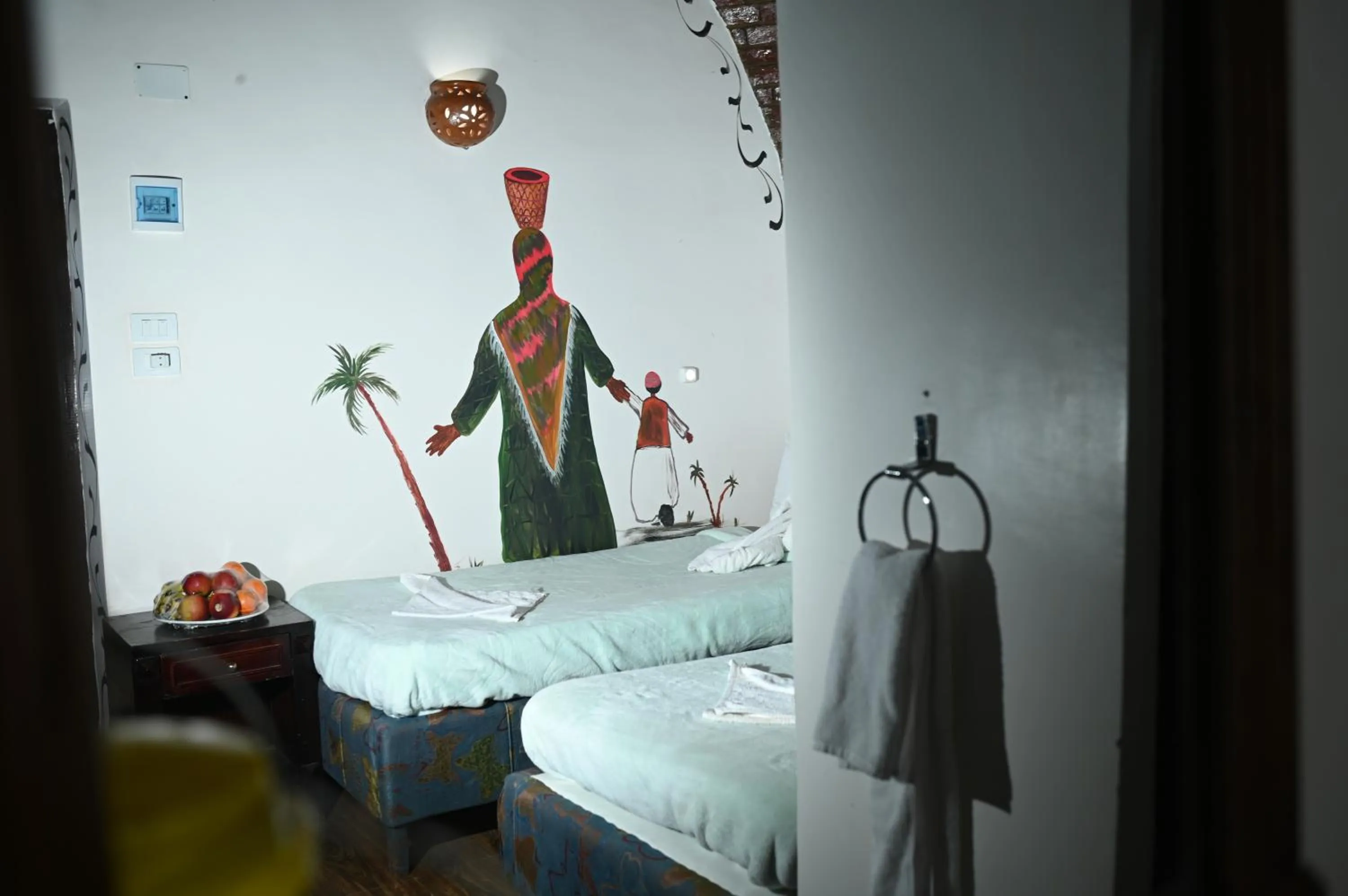 Bedroom, Bed in Opal privat nubian hotel