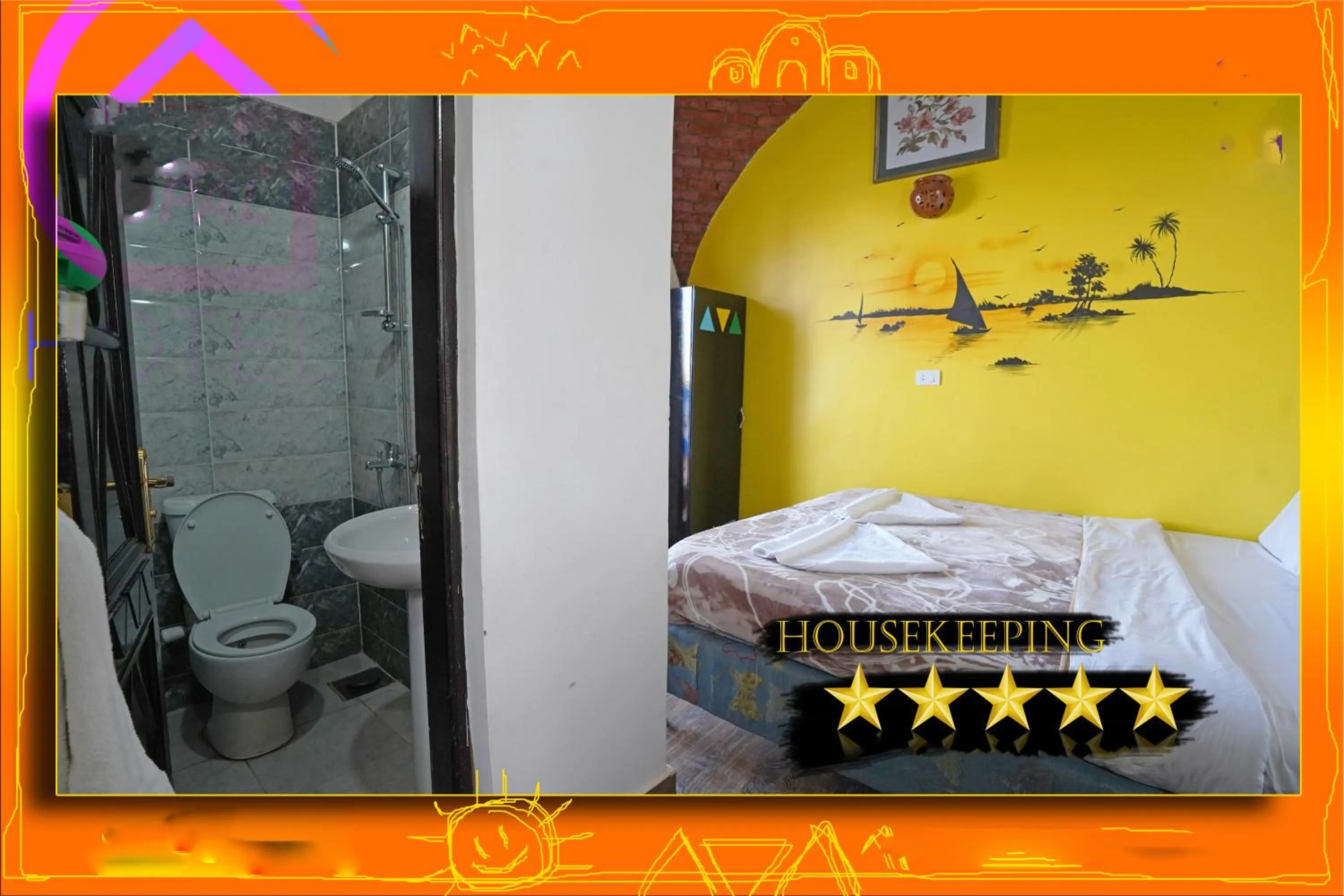 Bed in Opal privat nubian hotel