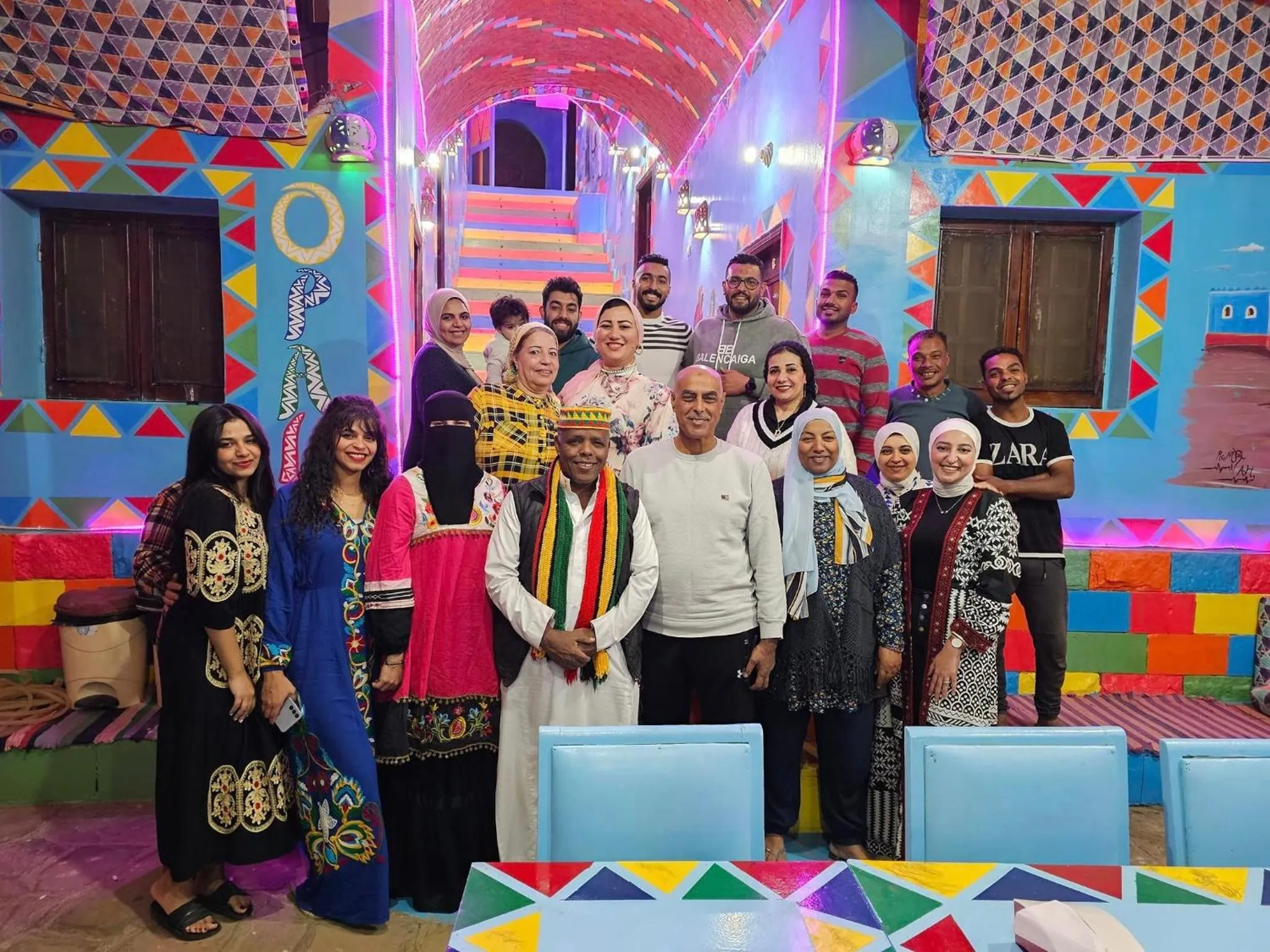 group of guests in Opal privat nubian hotel