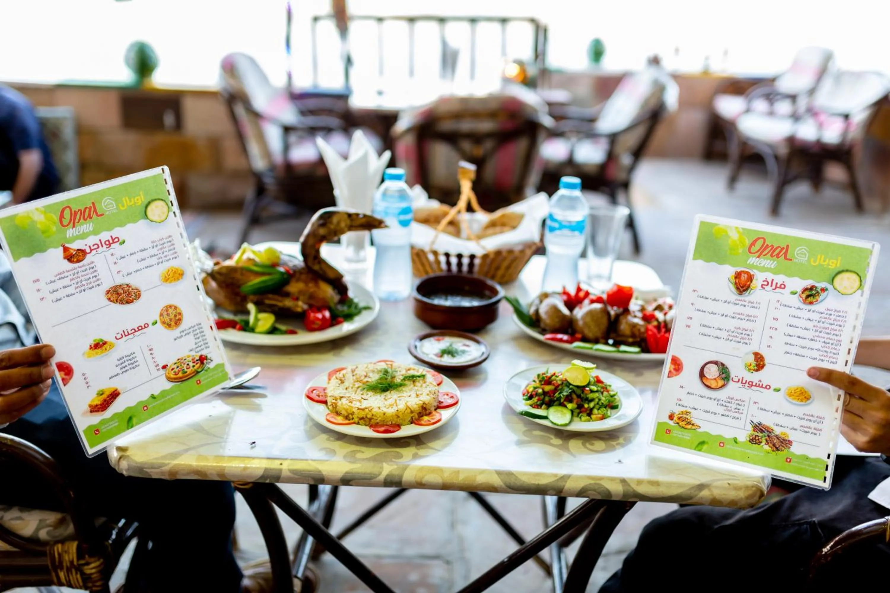 Food and drinks in Opal privat nubian hotel