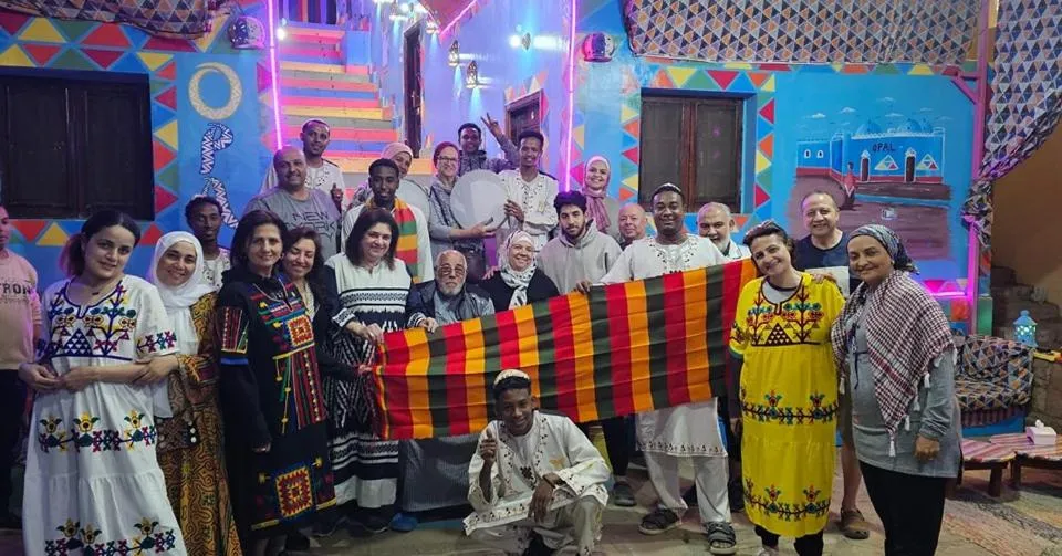 group of guests in Opal privat nubian hotel