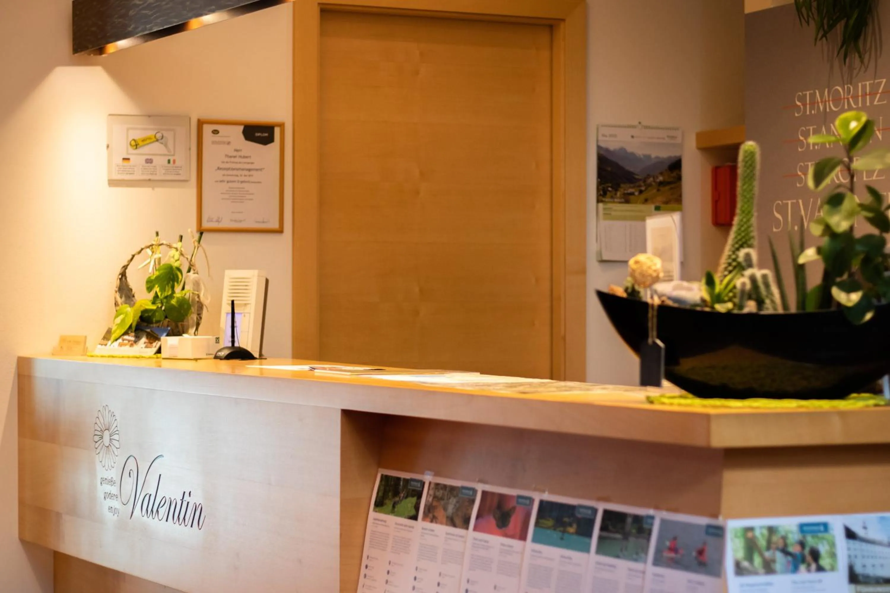 Lobby or reception in Garni Apparthotel St Valentin