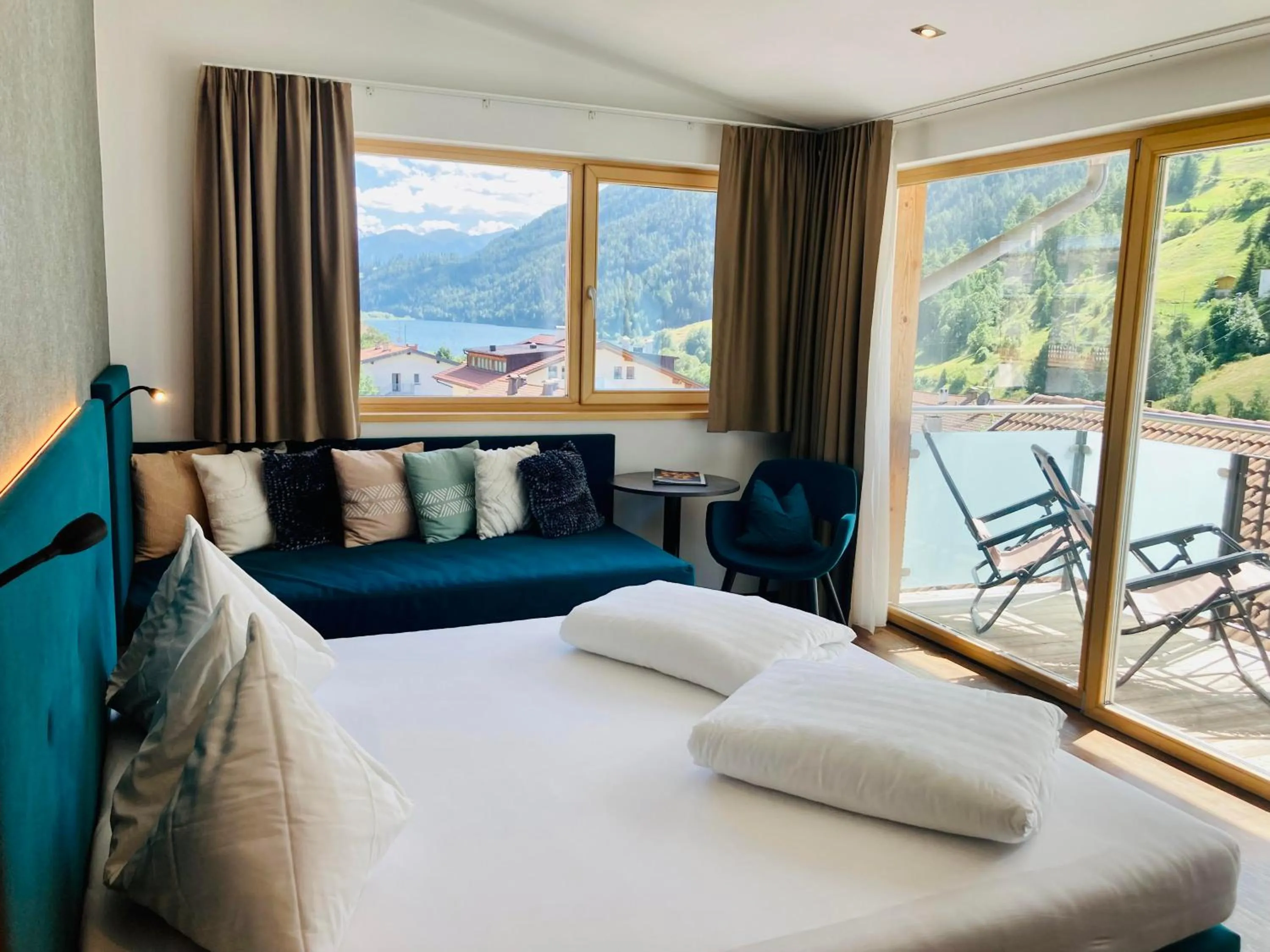 Bed in Garni Apparthotel St Valentin