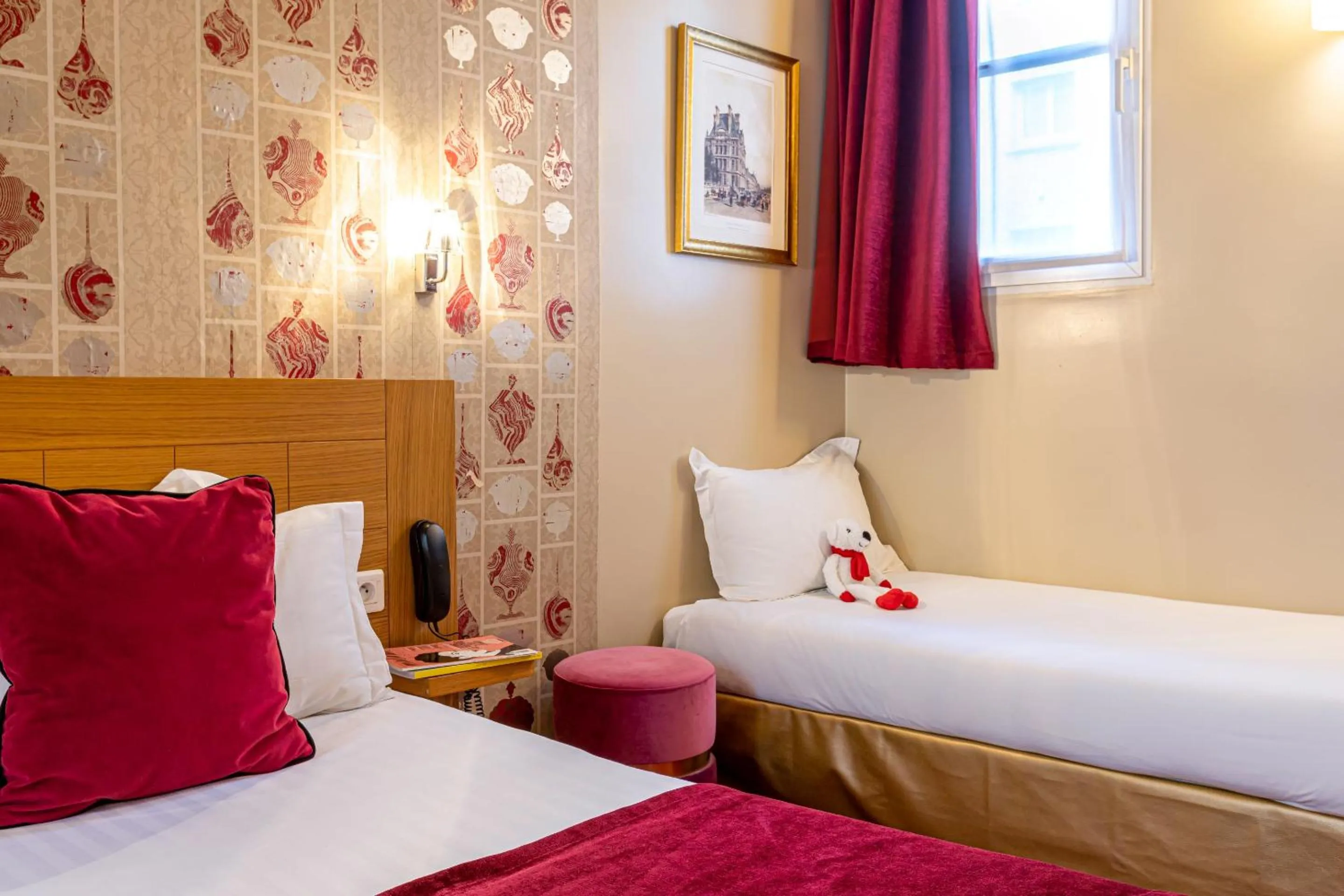 Bed in Hotel Romance Malesherbes by Patrick Hayat