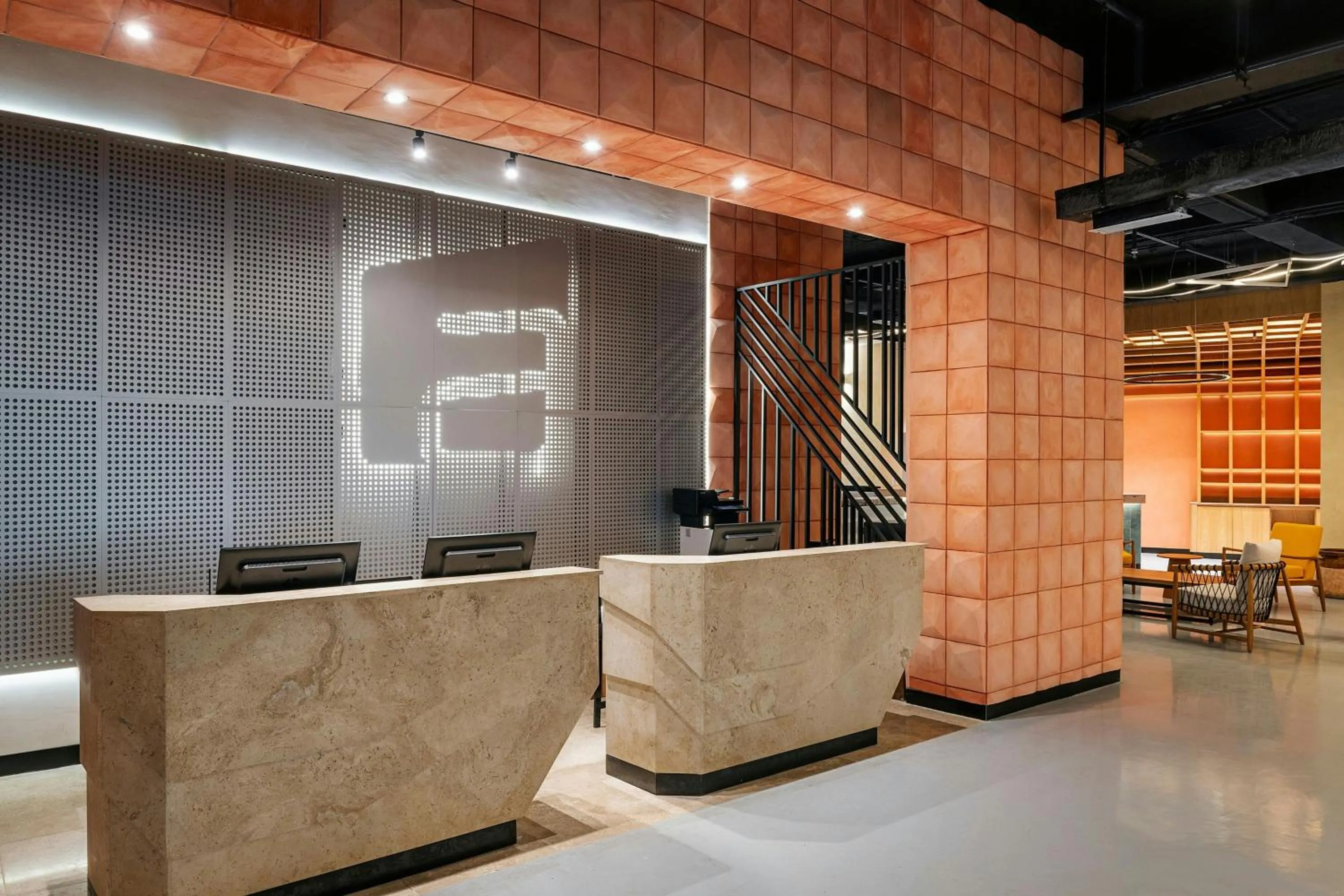 Lobby or reception in Aloft Cancun
