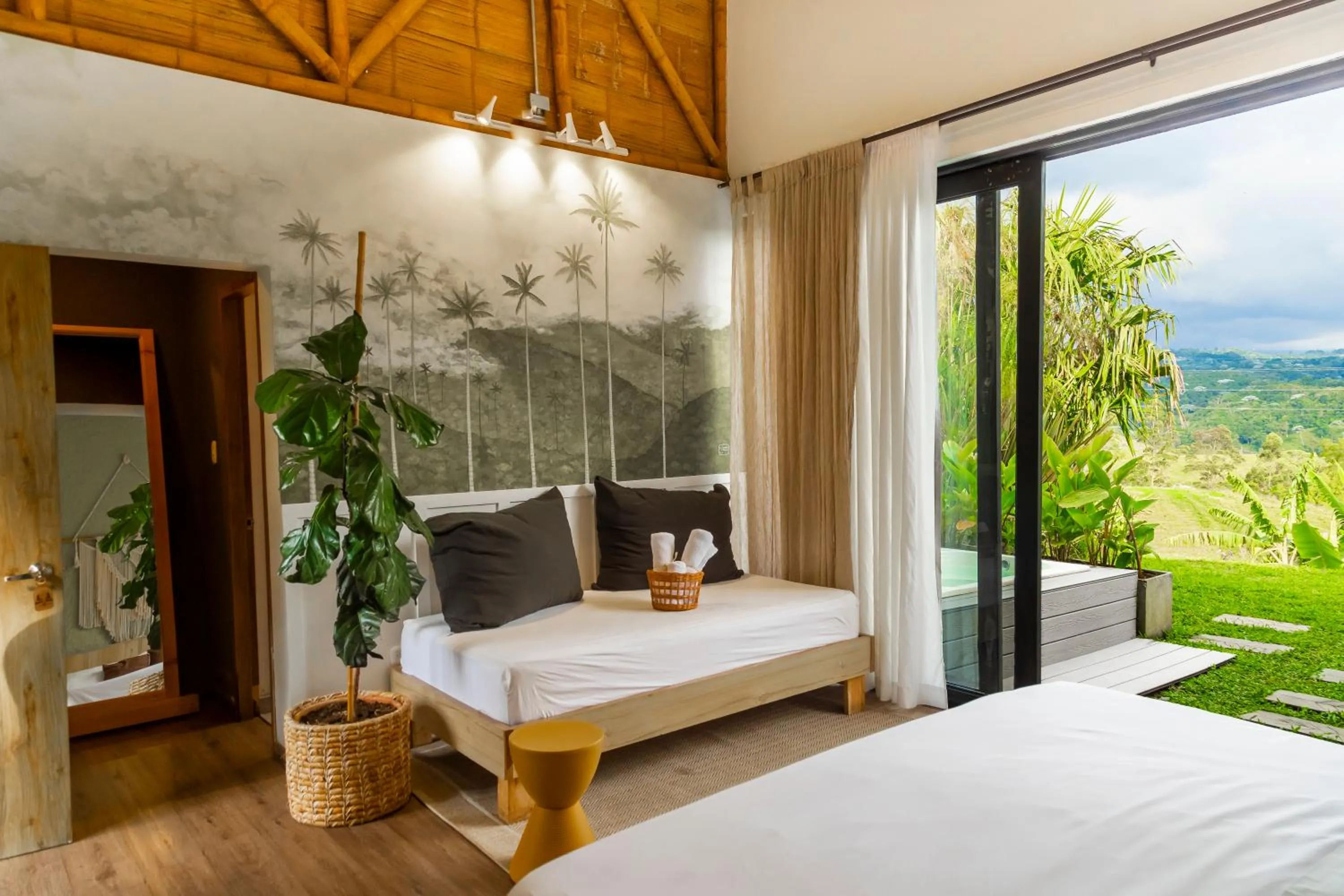 Bed in Ecohotel Monte Tierra Habitaciones y Glamping