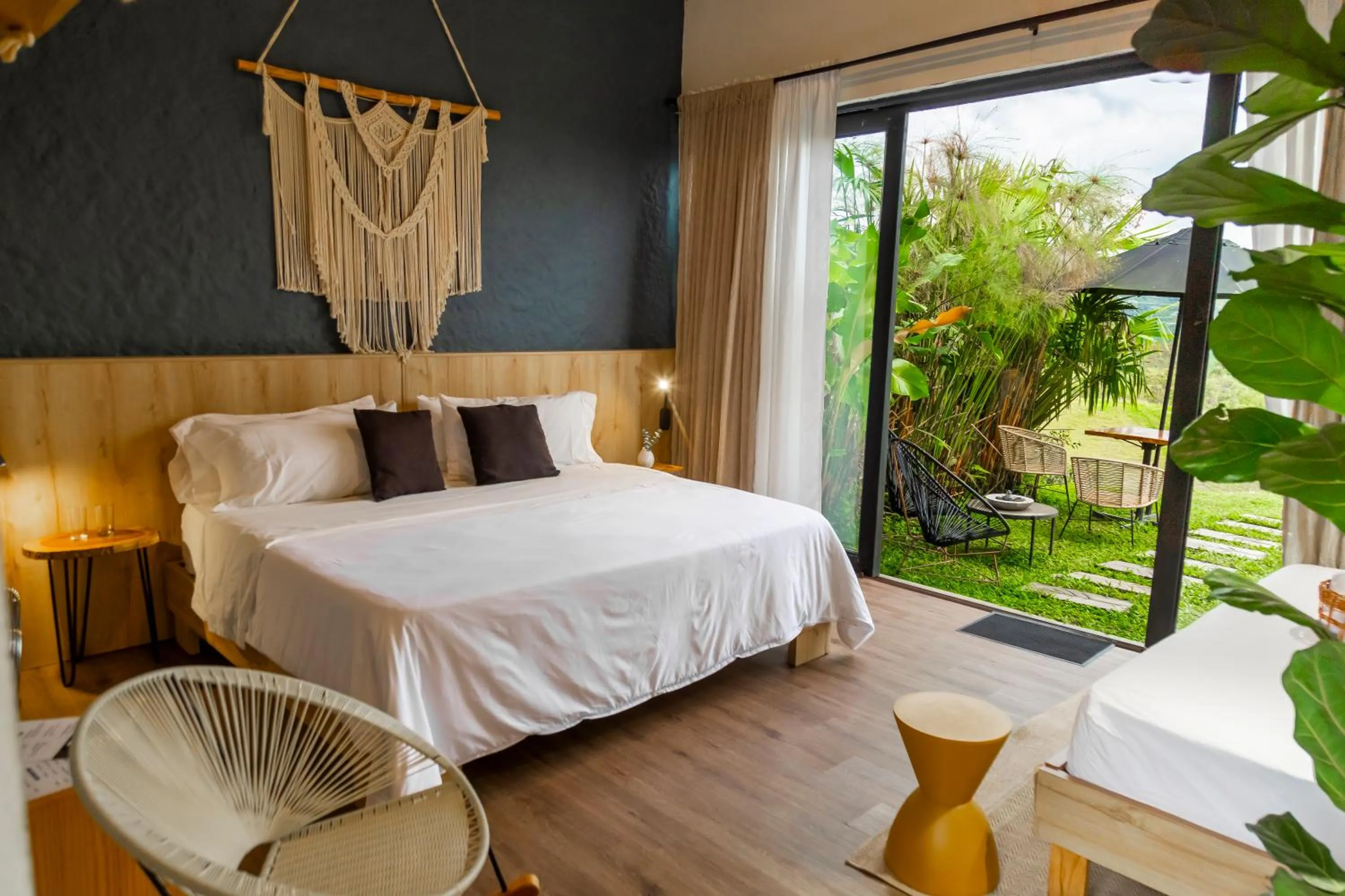 Bed in Ecohotel Monte Tierra Habitaciones y Glamping