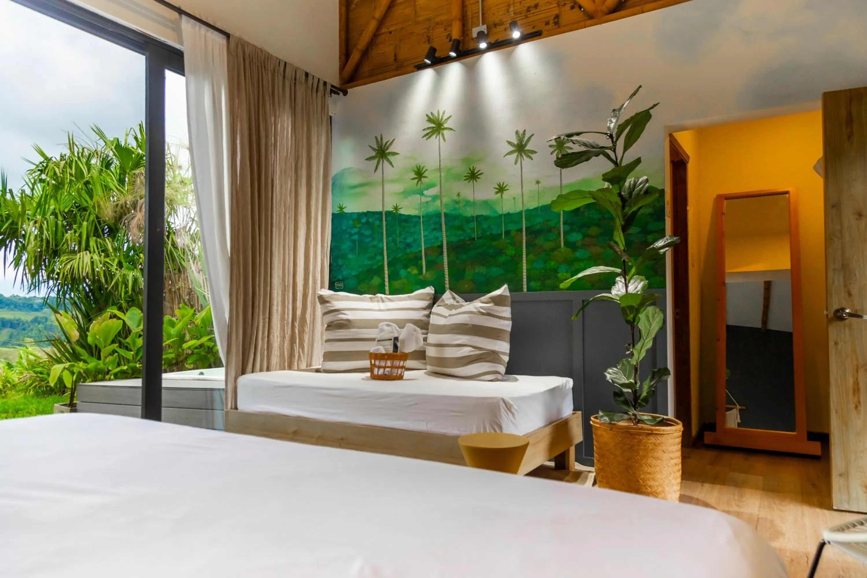 Bed in Ecohotel Monte Tierra Habitaciones y Glamping