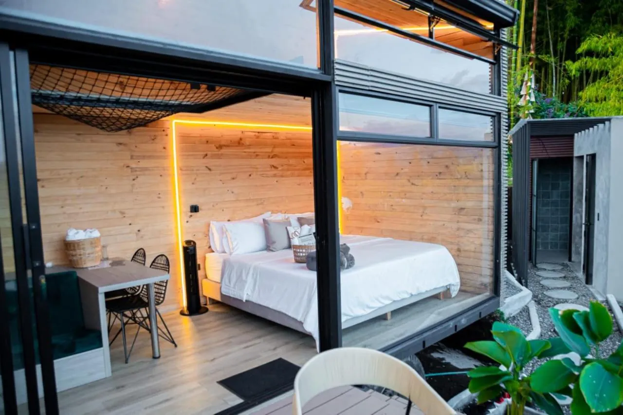 Bed in Ecohotel Monte Tierra Habitaciones y Glamping