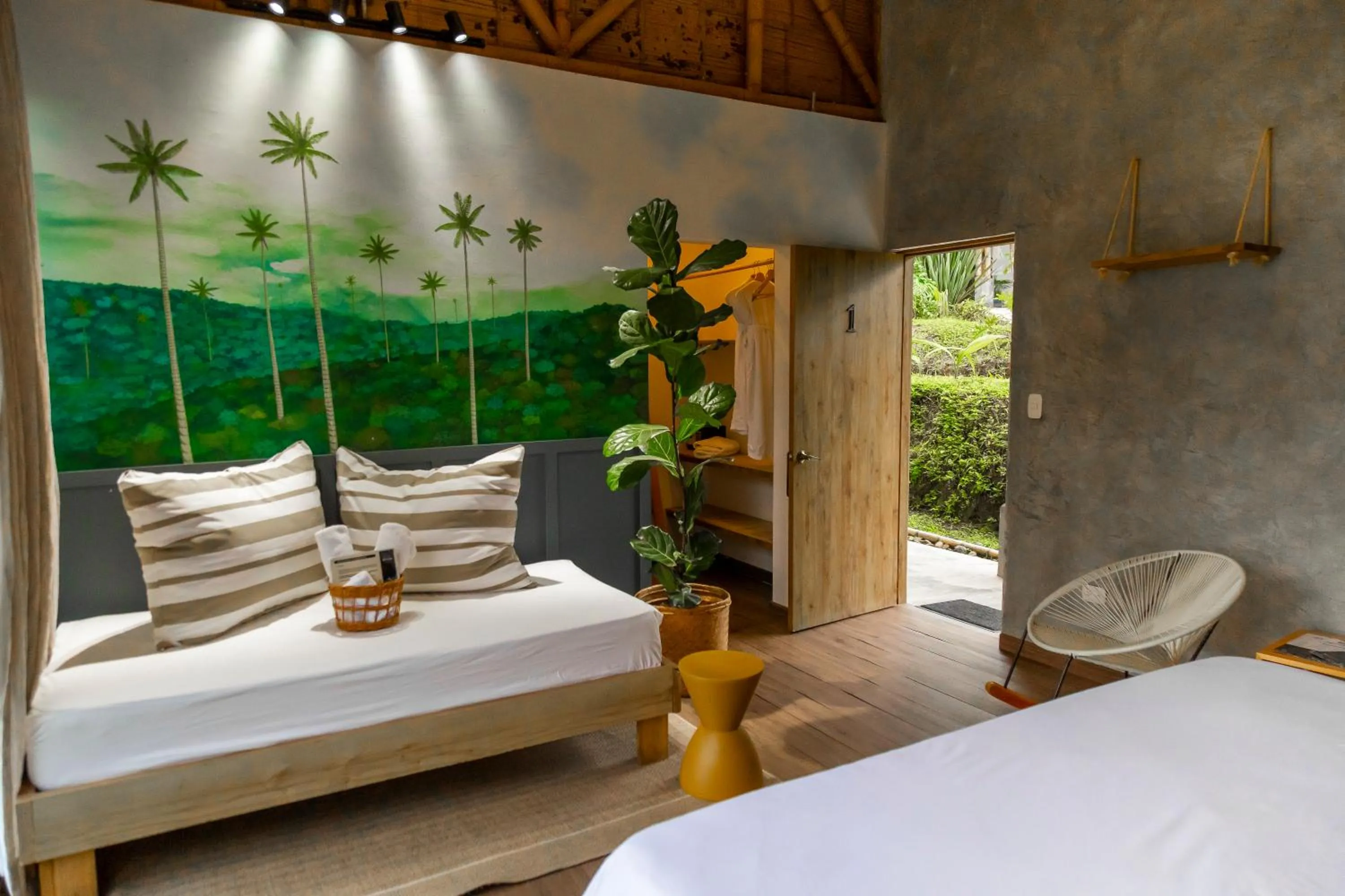 Bed in Ecohotel Monte Tierra Habitaciones y Glamping